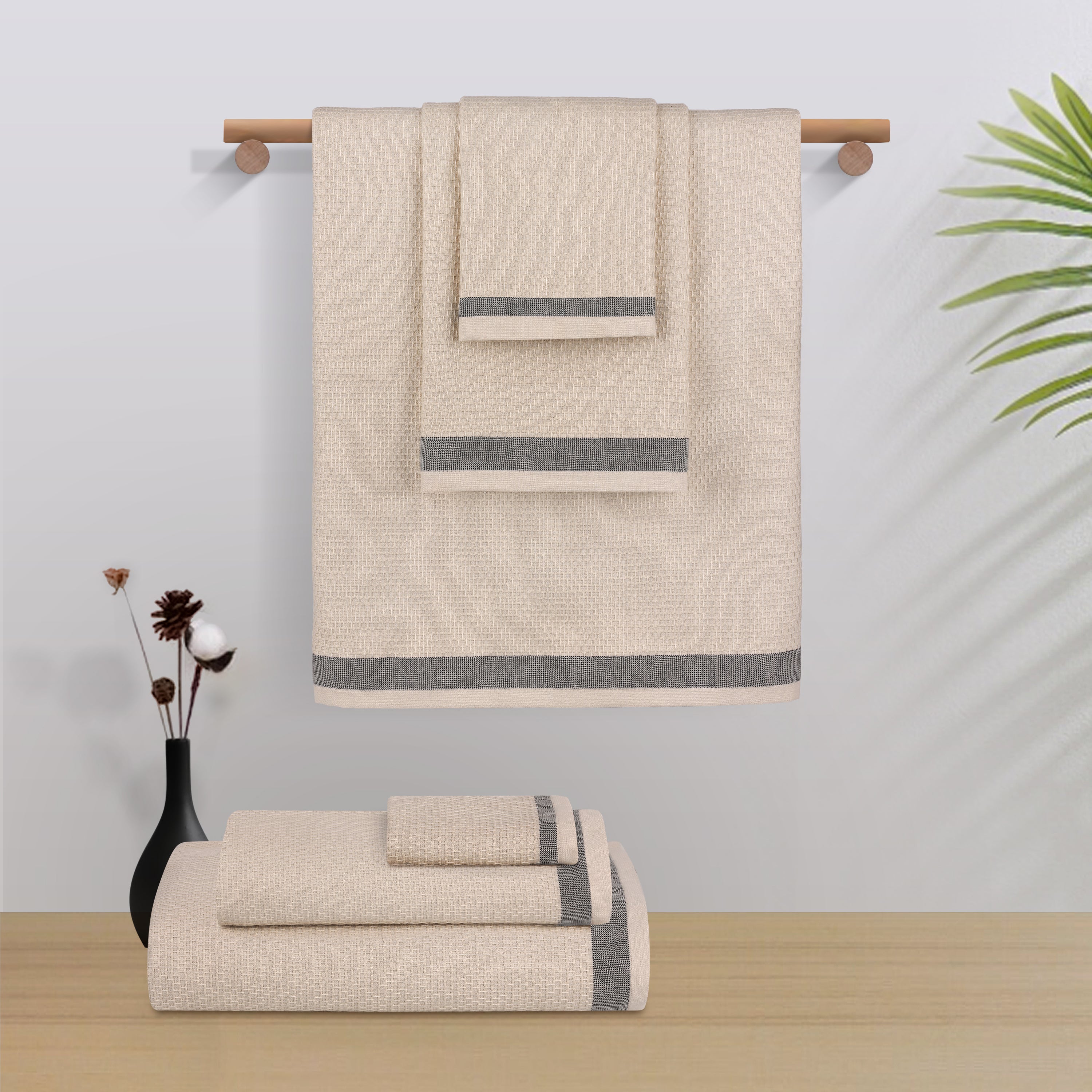The Elite Collection | Hand Towel | 350 GSM Pack of 2 | Grayscale