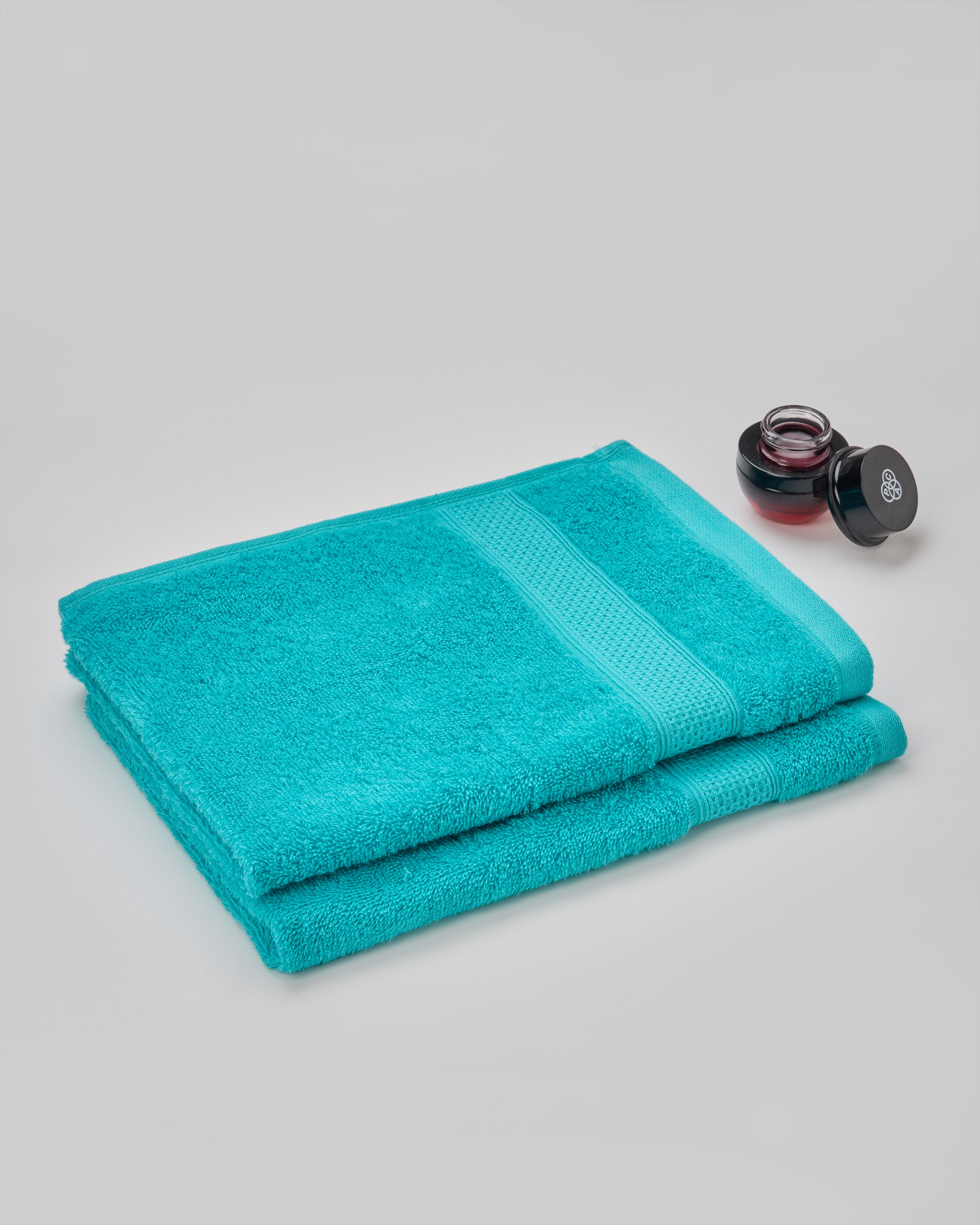 The Elite Collection | Hand Towel | 450 GSM Pack of 2 | Turquoise