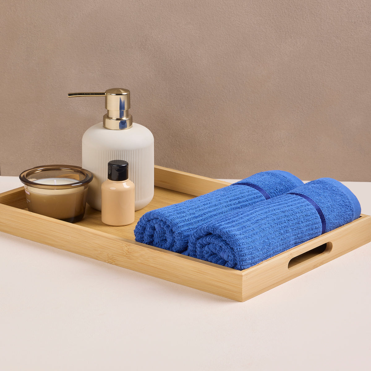 Comfort Collection | Face Towel | 300 GSM(Pack of 4)| Blue
