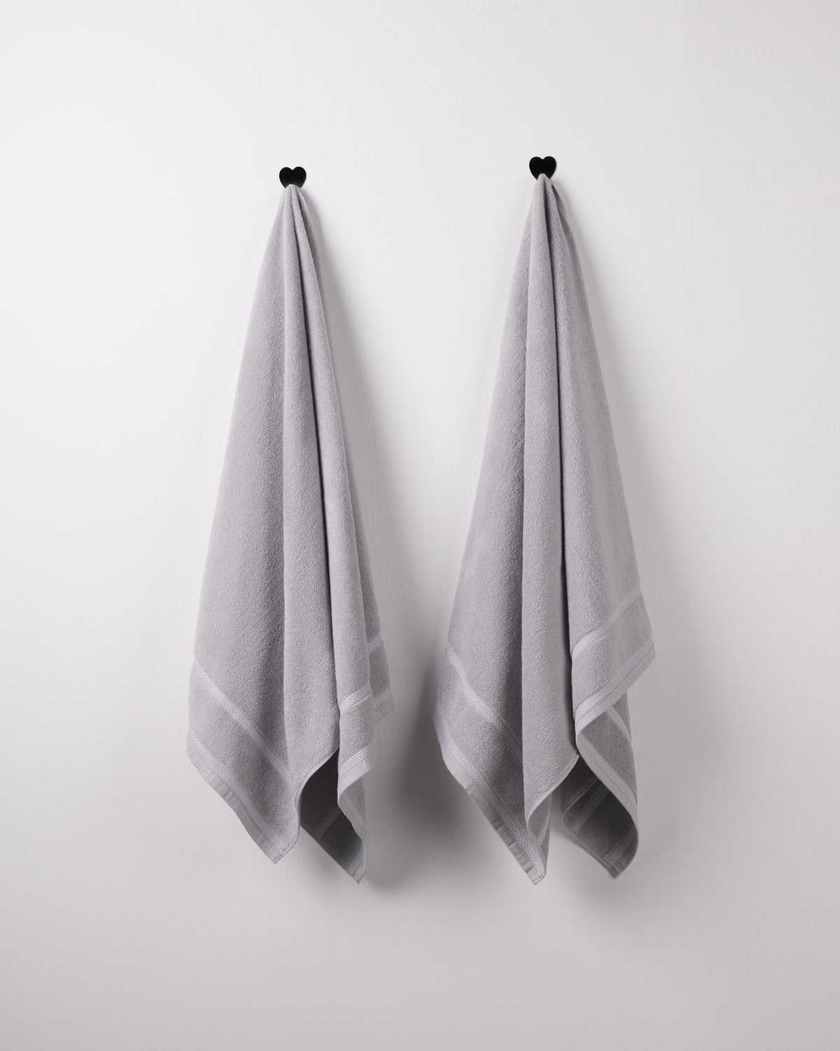 Zero Twist Cotton | Bath Towel (Pack of 2) | 350 GSM | Grey