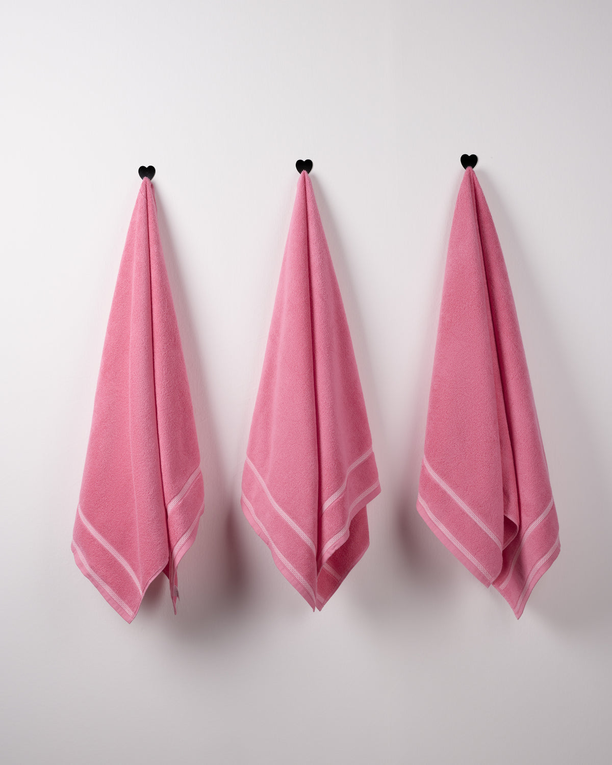 Zero Twist Cotton | Bath Towel (Pack of 3)| 500 GSM | Pink