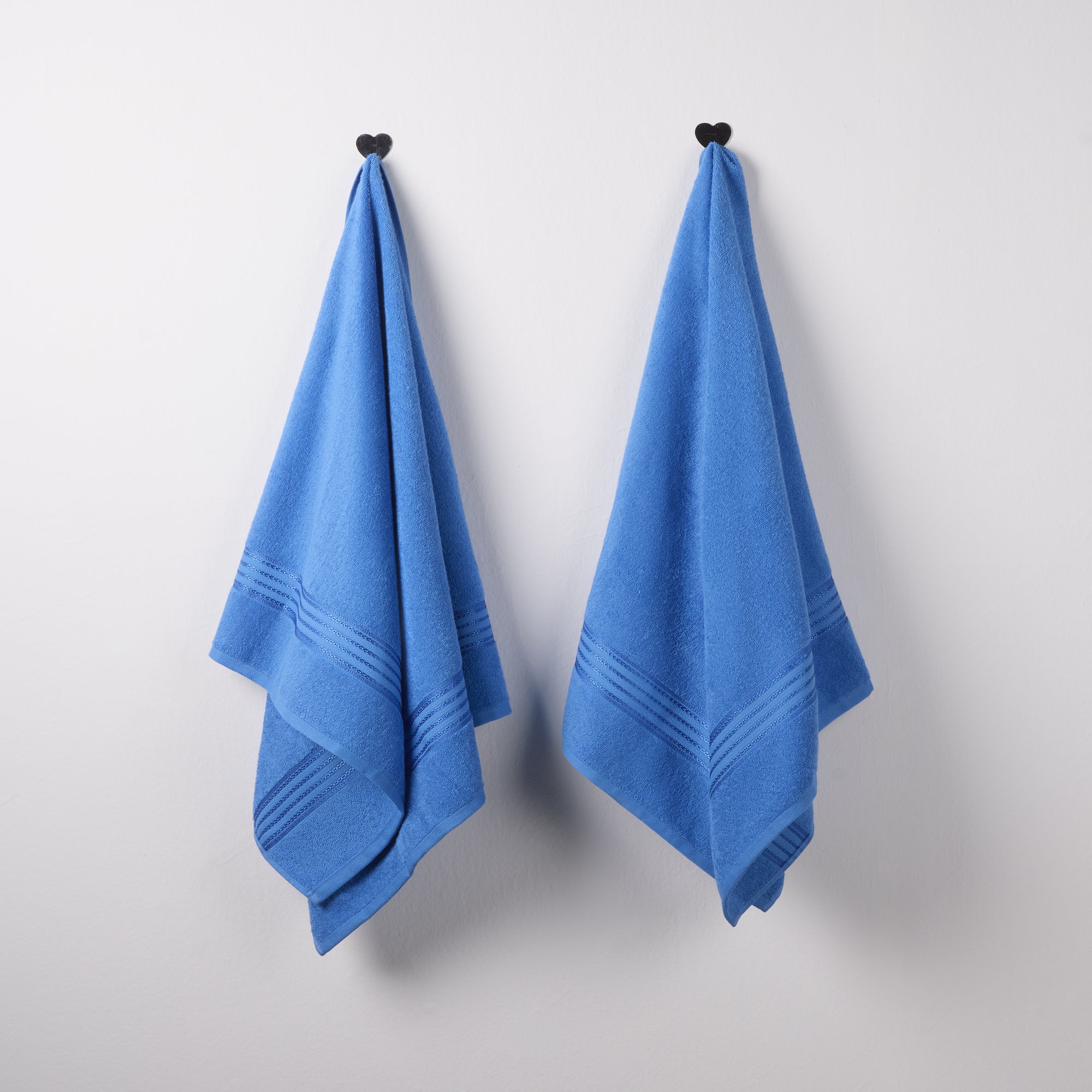 Classic Cotton|Bath Towel (Pack of 2) |380 GSM | Blue