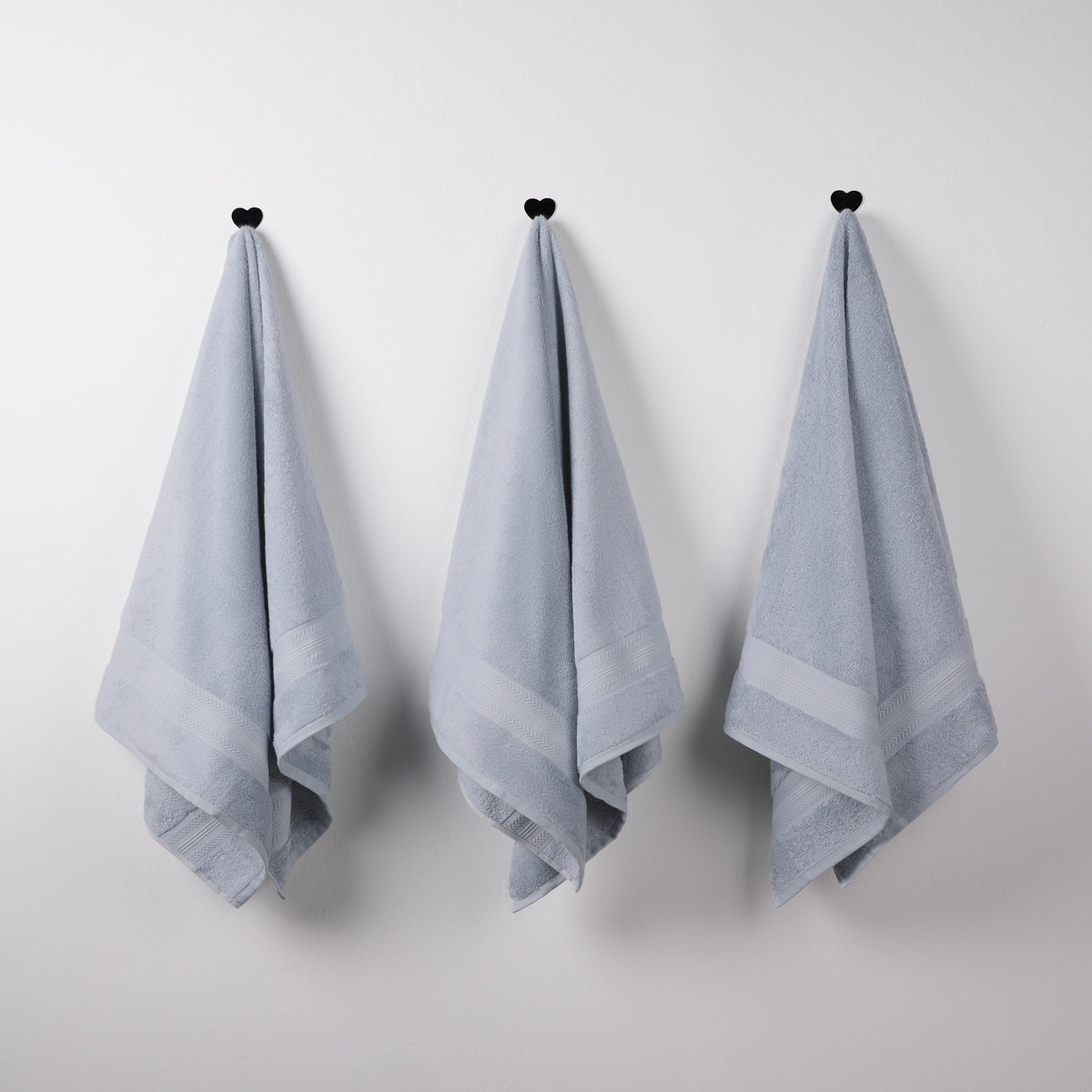 Bamboo Cotton | Bath Towel(Pack of 3) | 600 GSM | Blue