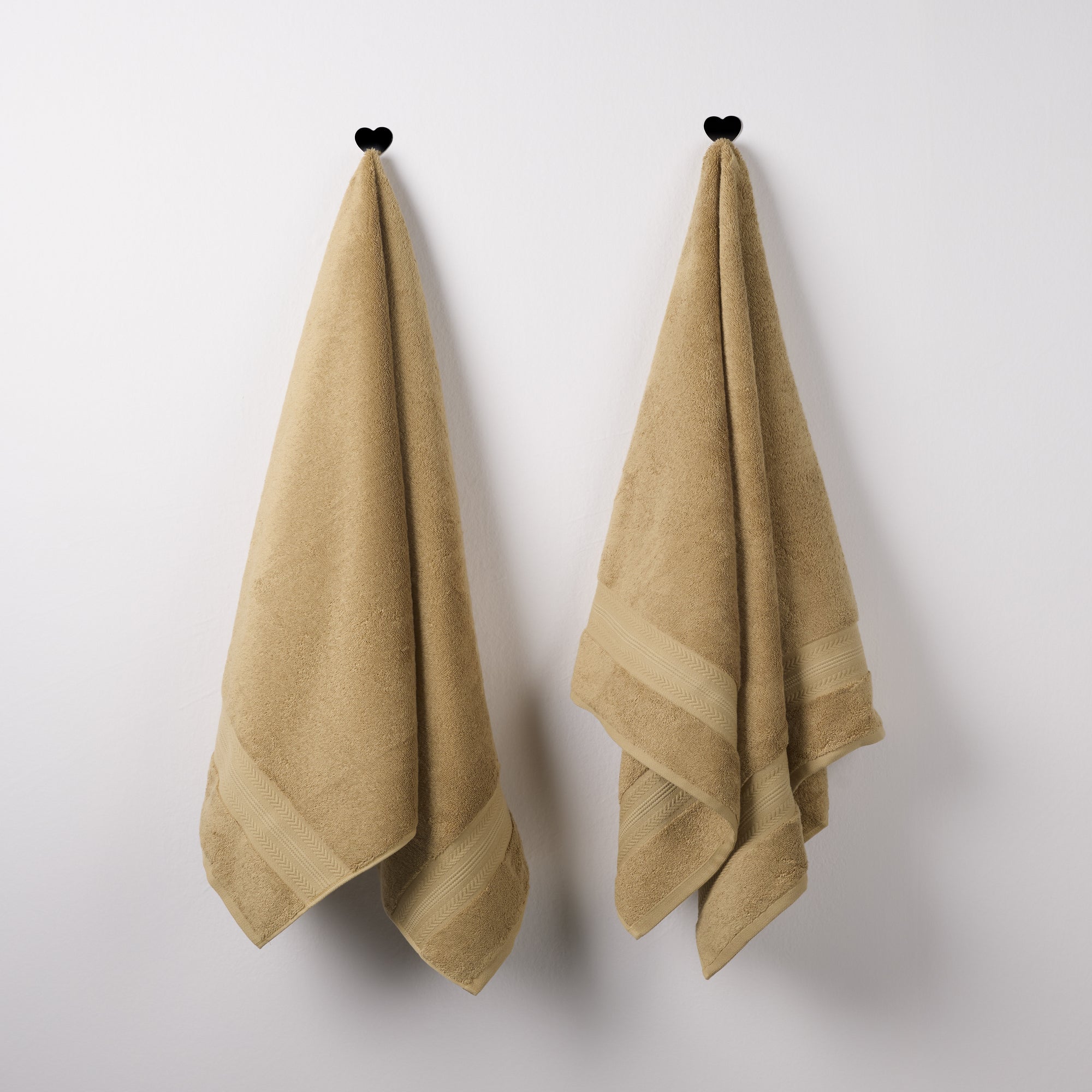 Bamboo Cotton | Bath Towel(Pack of 2) | 600 GSM | Beige