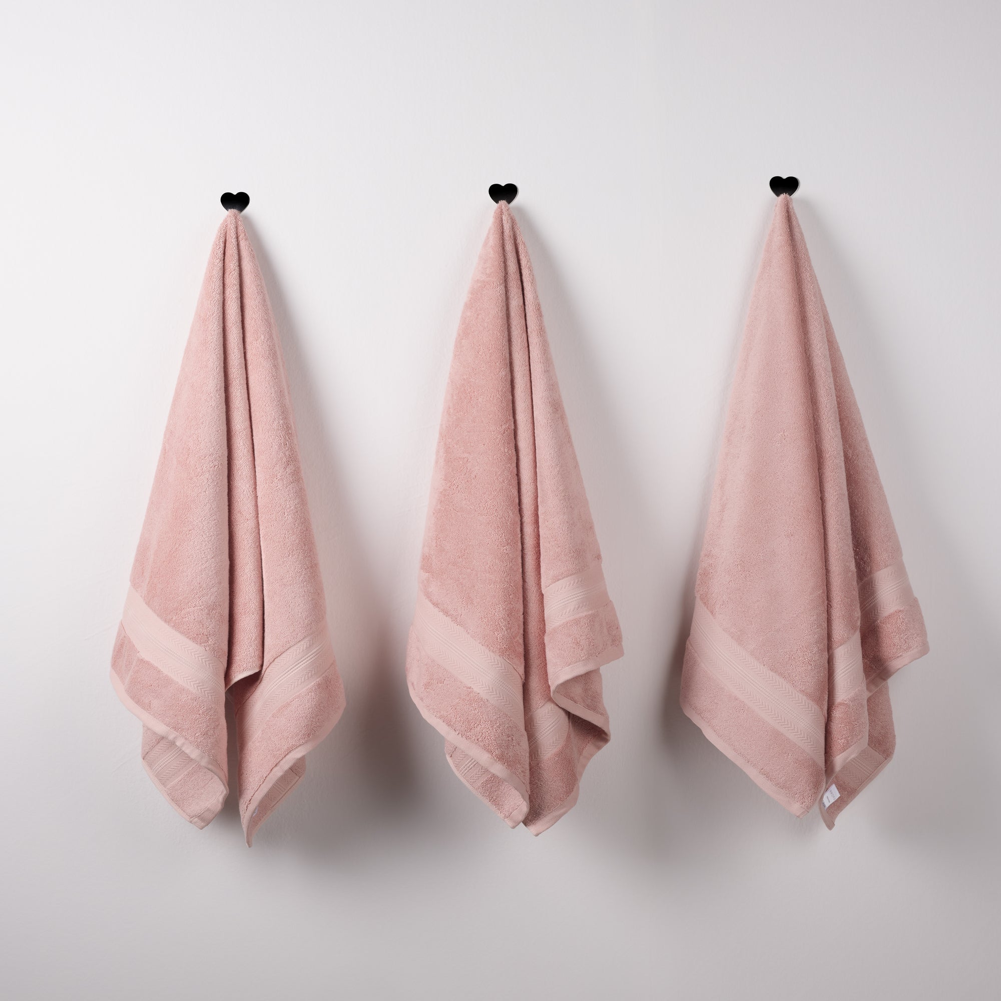 Bamboo Cotton | Bath Towel(Pack of 3) | 600 GSM | Pink