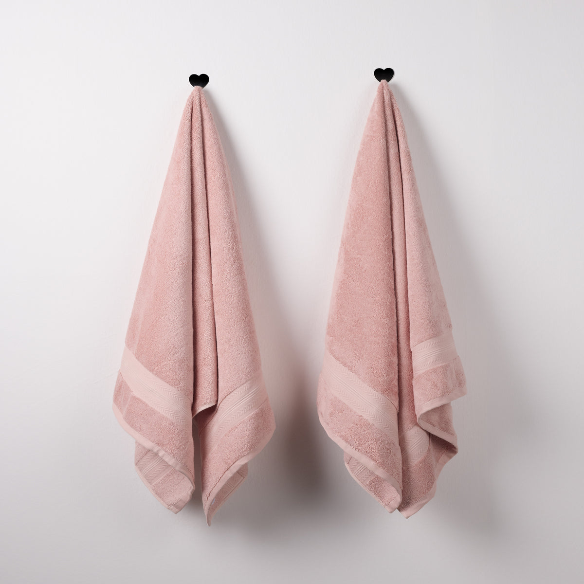 Bamboo Cotton | Bath Towel(Pack of 2) | 600 GSM | Pink