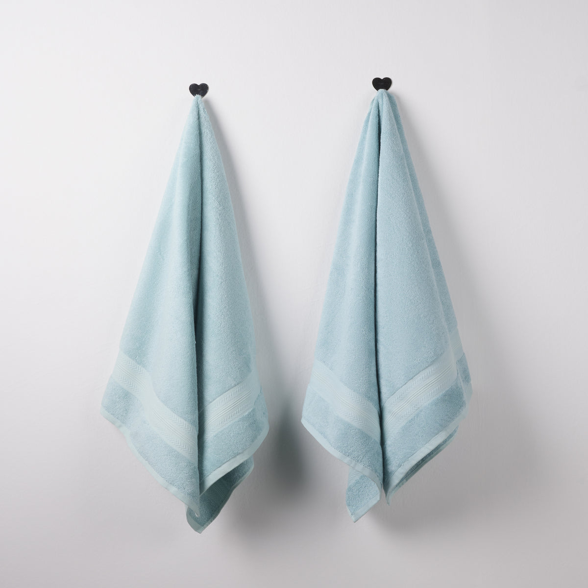 Bamboo Cotton | Bath Towel(Pack of 2) | 600 GSM | Blue