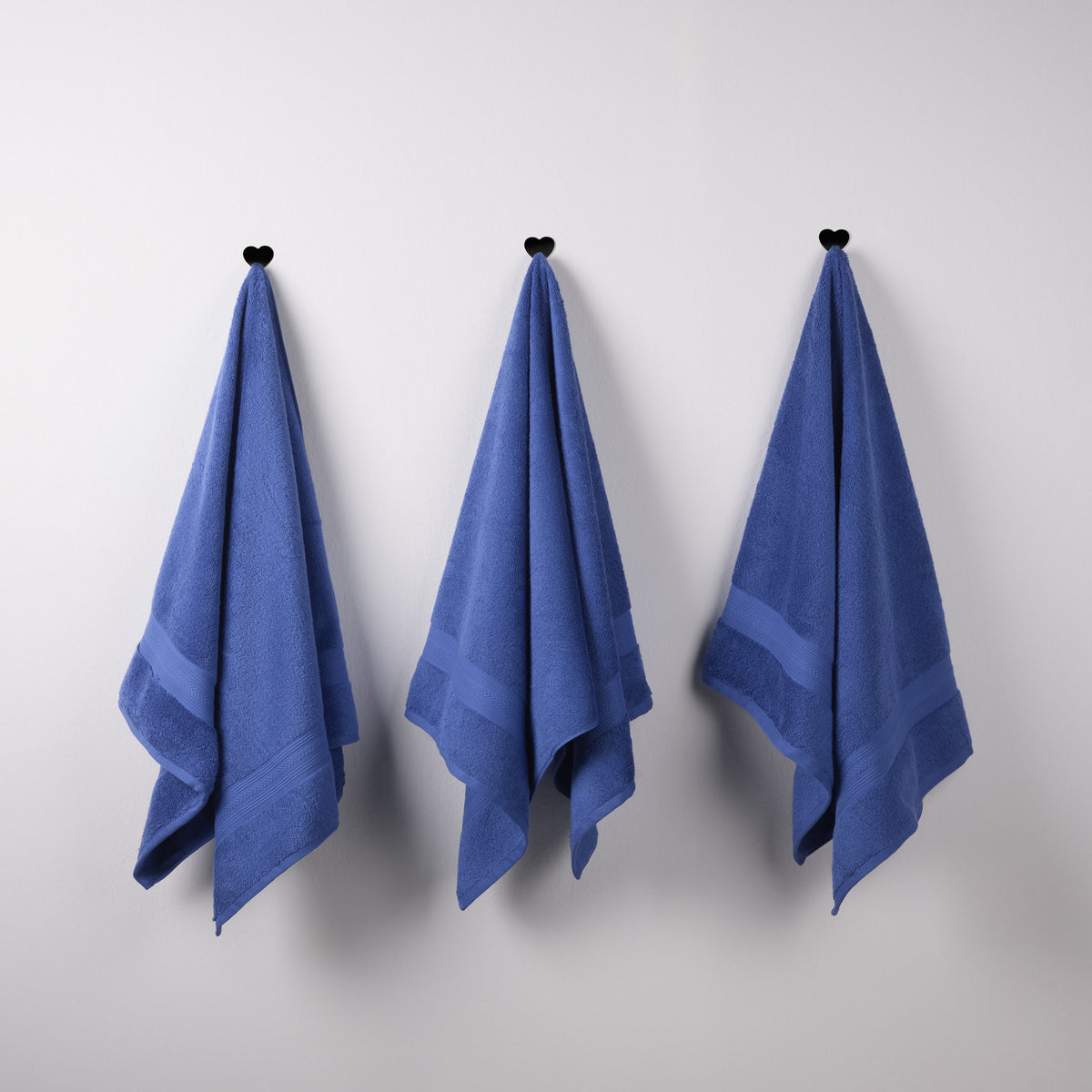 Cotton Basic | Bath Towel(Pack of3) | 500 GSM | Blue