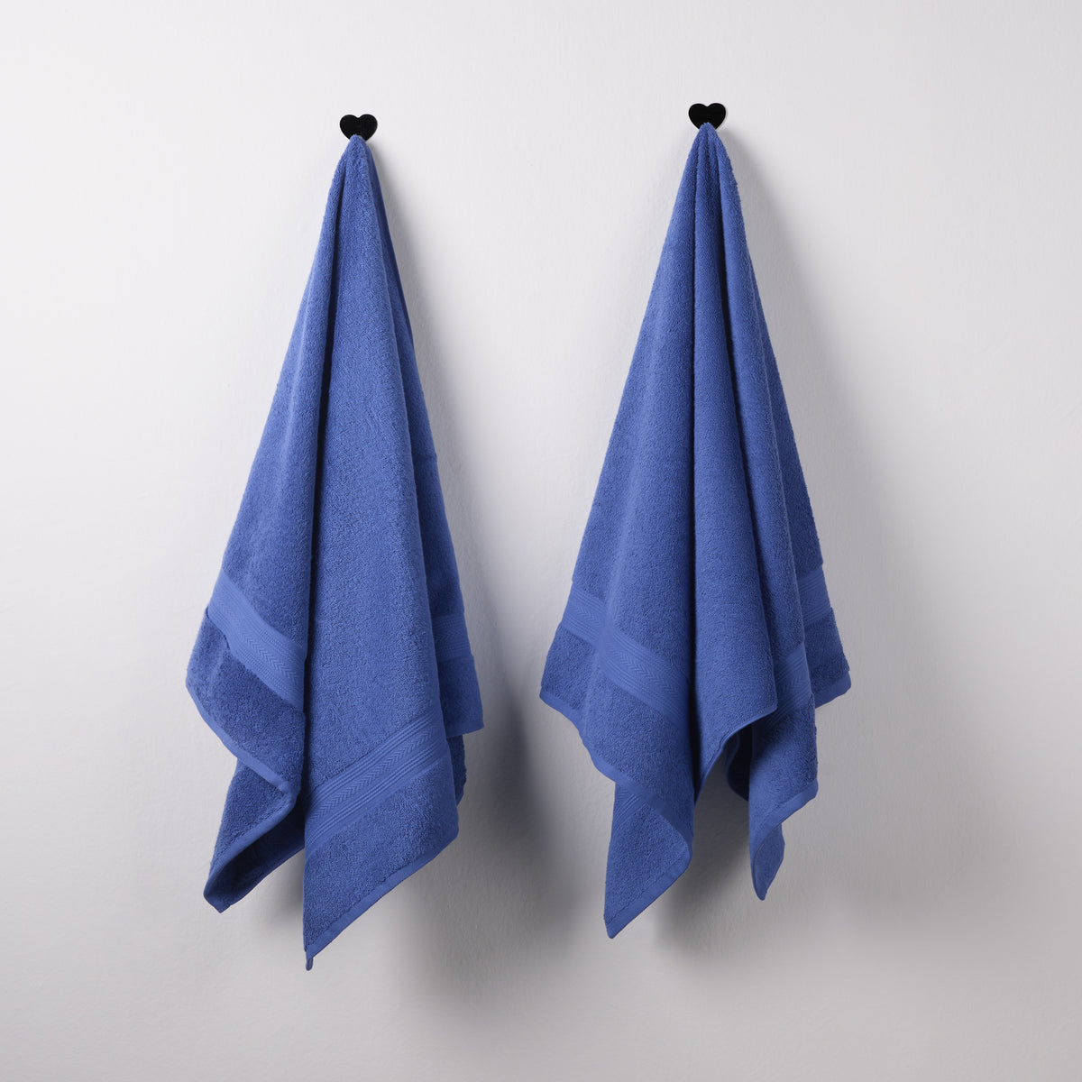 Cotton Basic | Bath Towel(Pack of 2) | 500 GSM | Blue