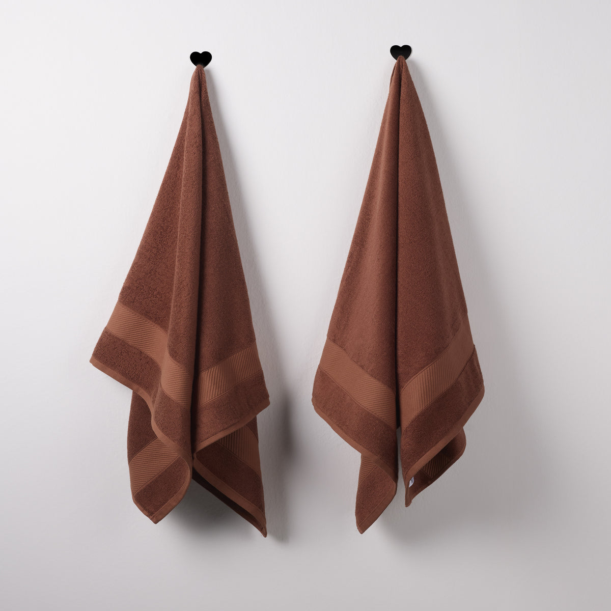 Bamboo Cotton | Bath Towel(Pack of 2) | 400 GSM | Brown