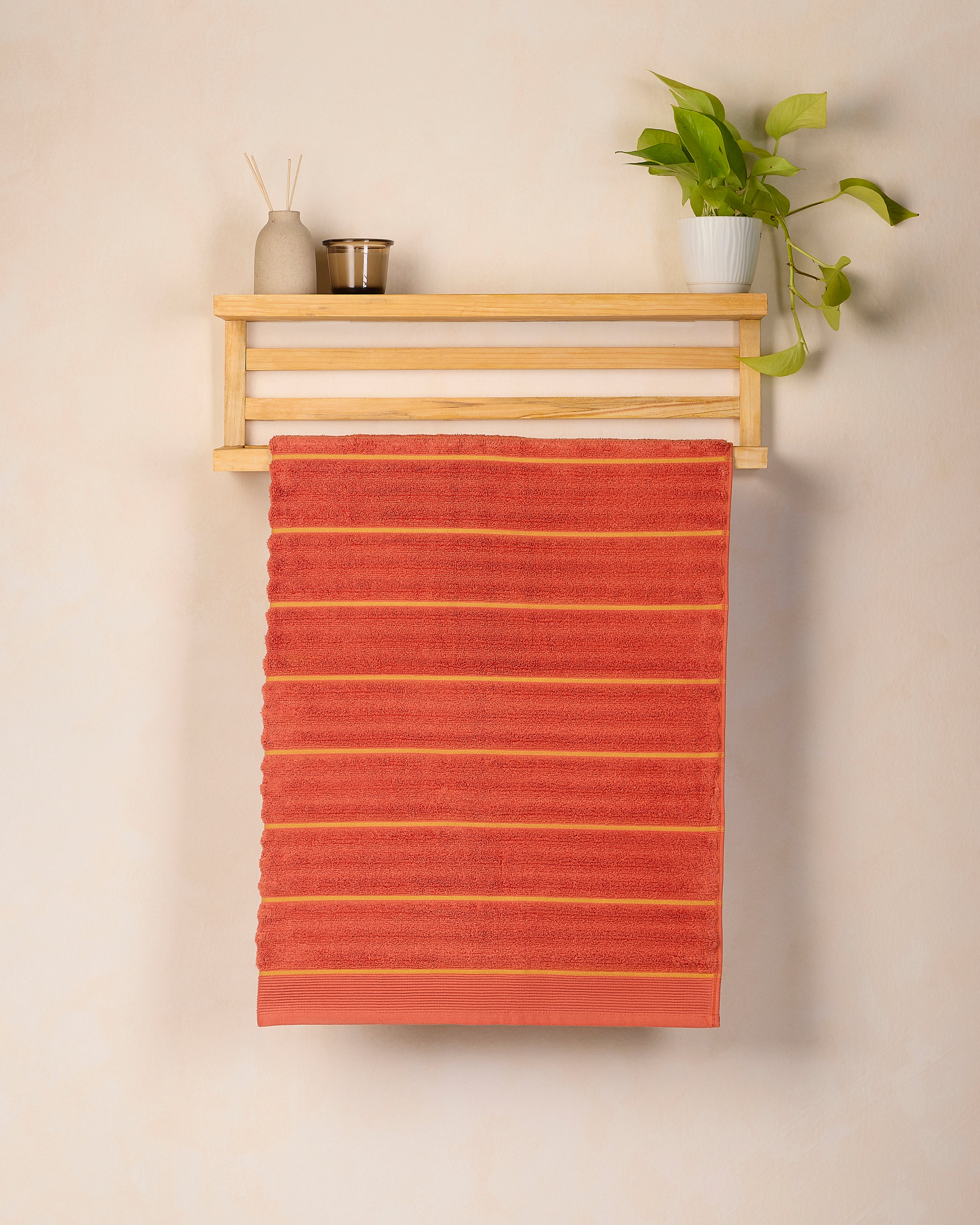 Elite Collection, Plush Quickdry | Bath Towel | 550 GSM - Cinnamon Red by Himeya