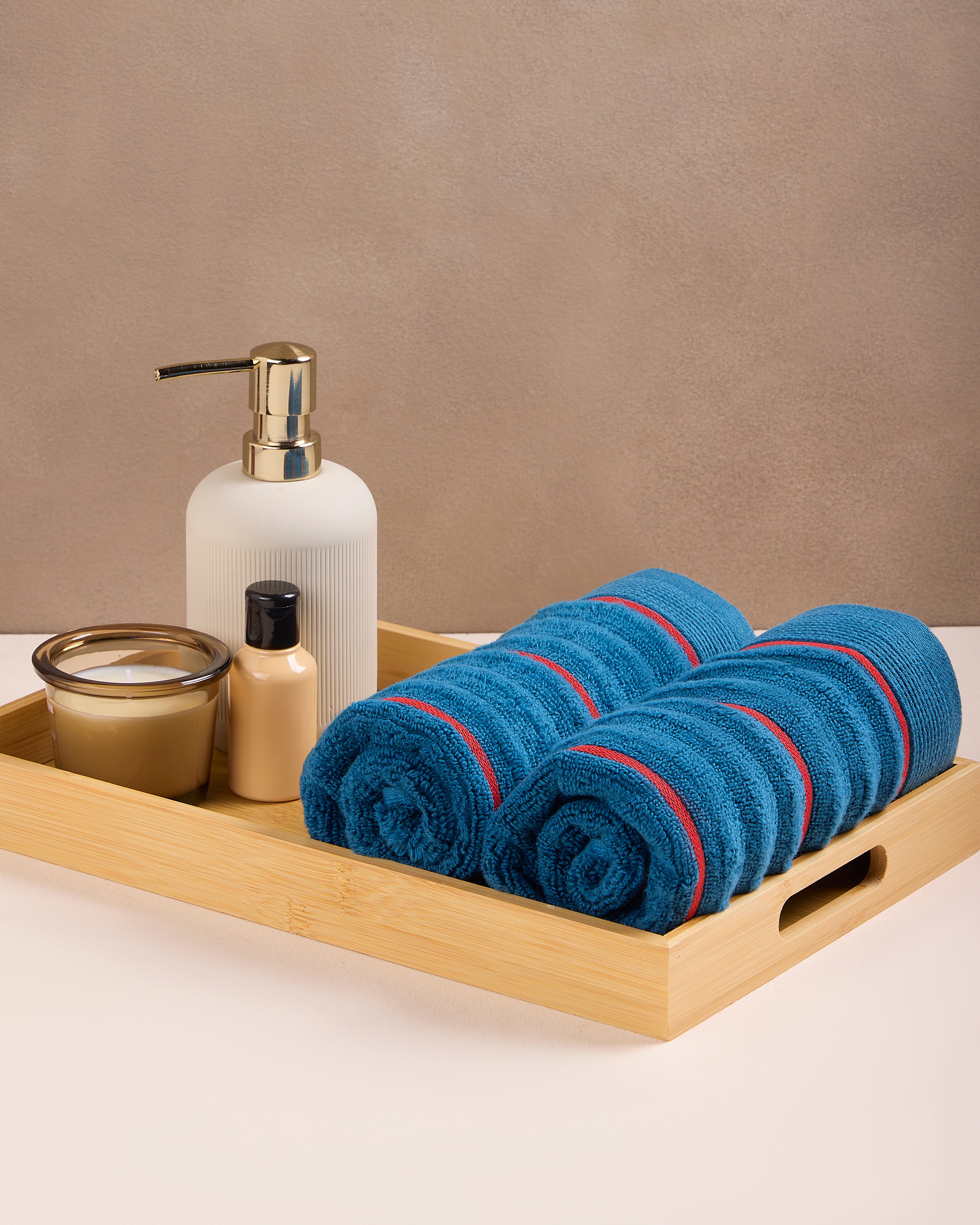 Elite Collection, Plush Quickdry | Hand Towel | 550 GSM Pack of 2 - Deep Teal by Himeya