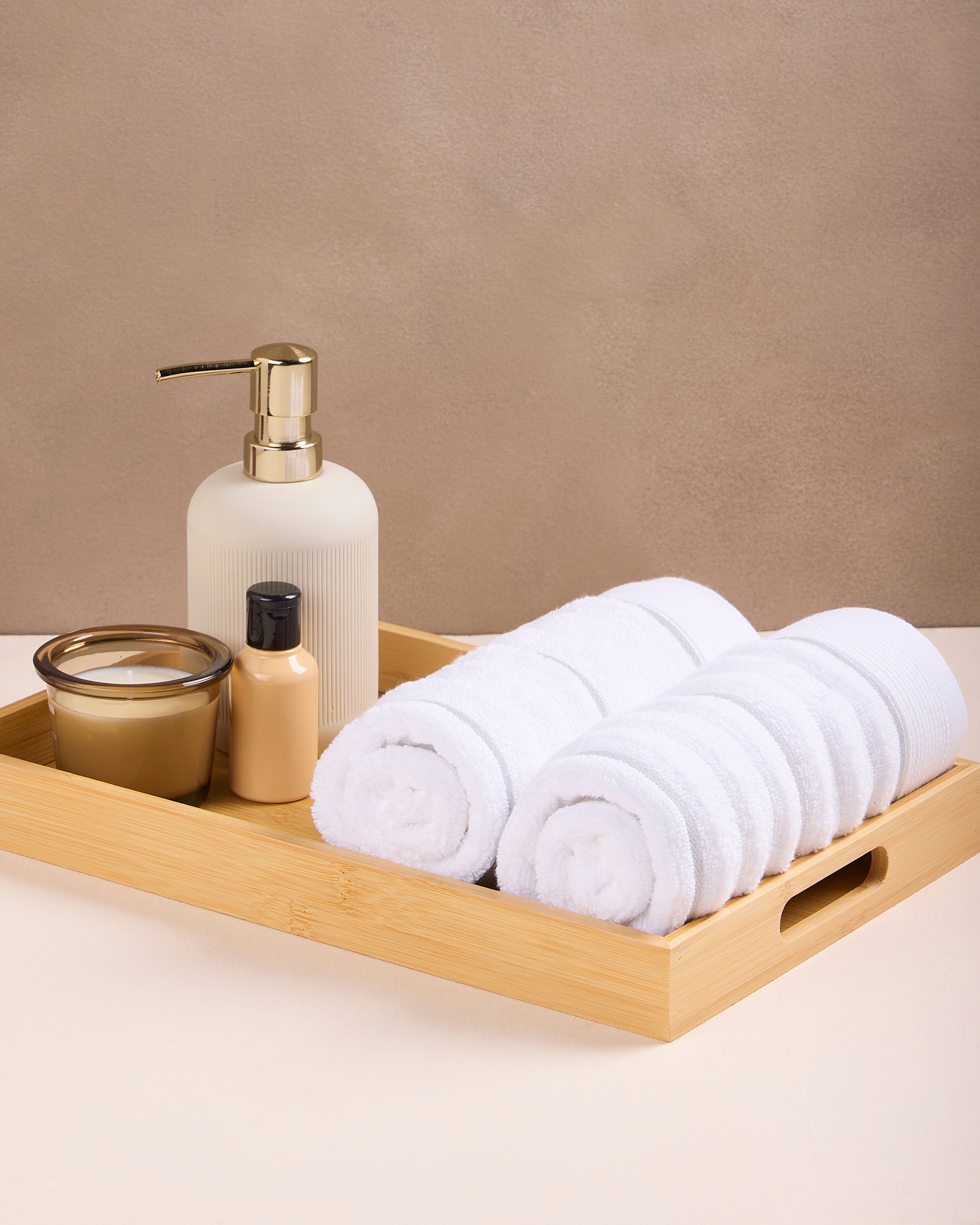 Elite Collection, Plush Quickdry | Hand Towel | 550 GSM Pack of 2 - Star White by Himeya