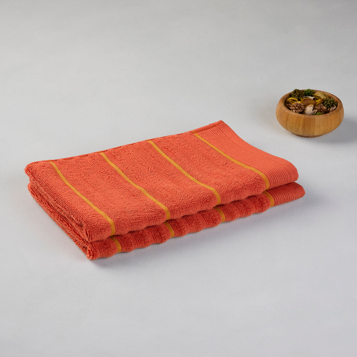 Elite Collection | Hand Towel(Pack of 2) | 550 GSM | Cinnamon Red
