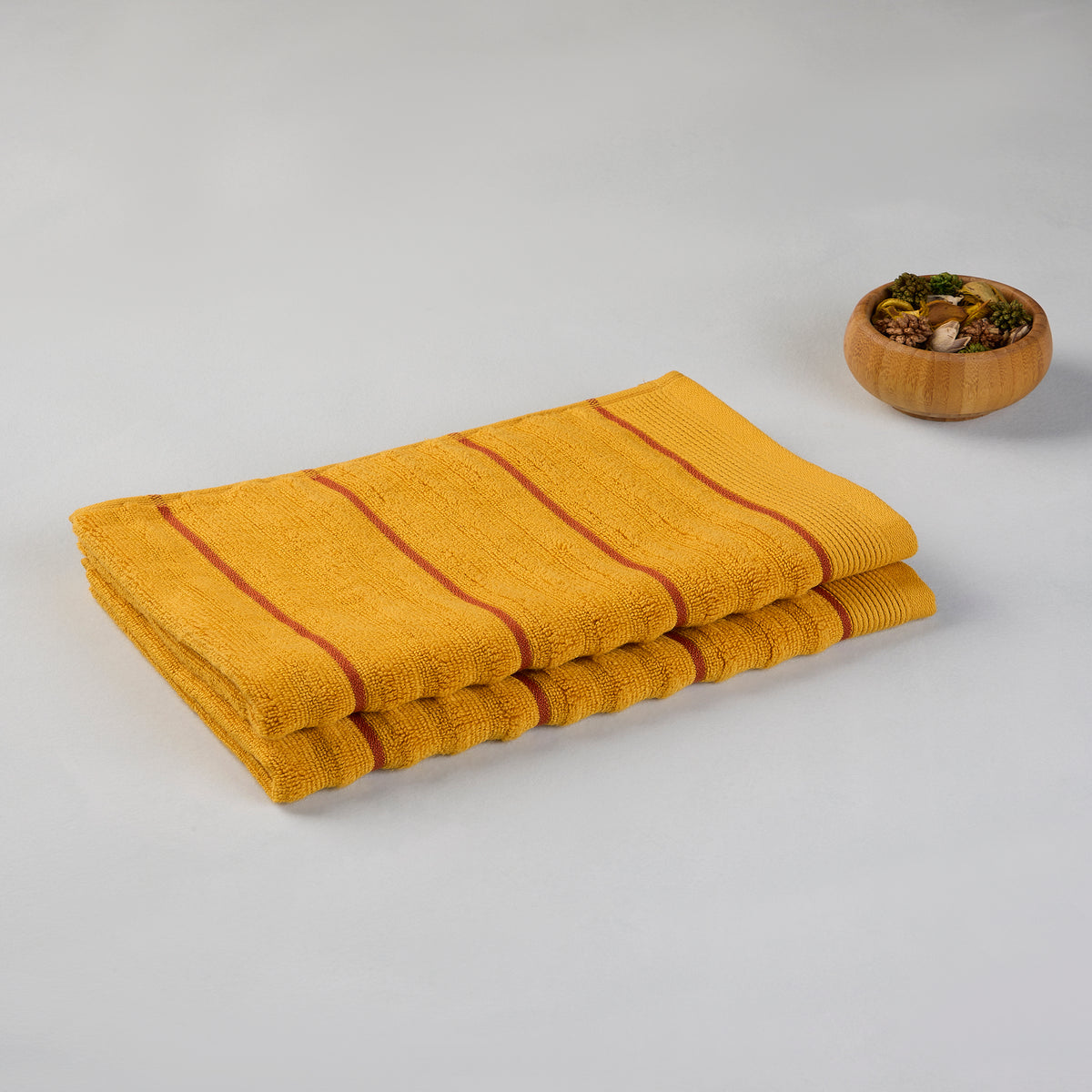 Elite Collection | Hand Towel(Pack of 2) | 550 GSM | Yellow