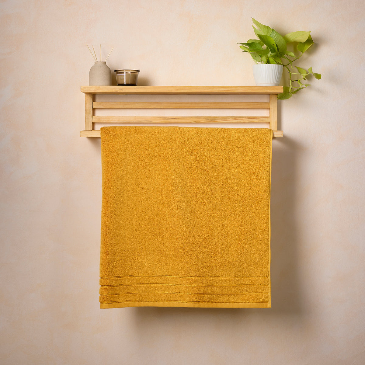 Gold Collection | Hand Towel | 650 GSM | Golden Yellow