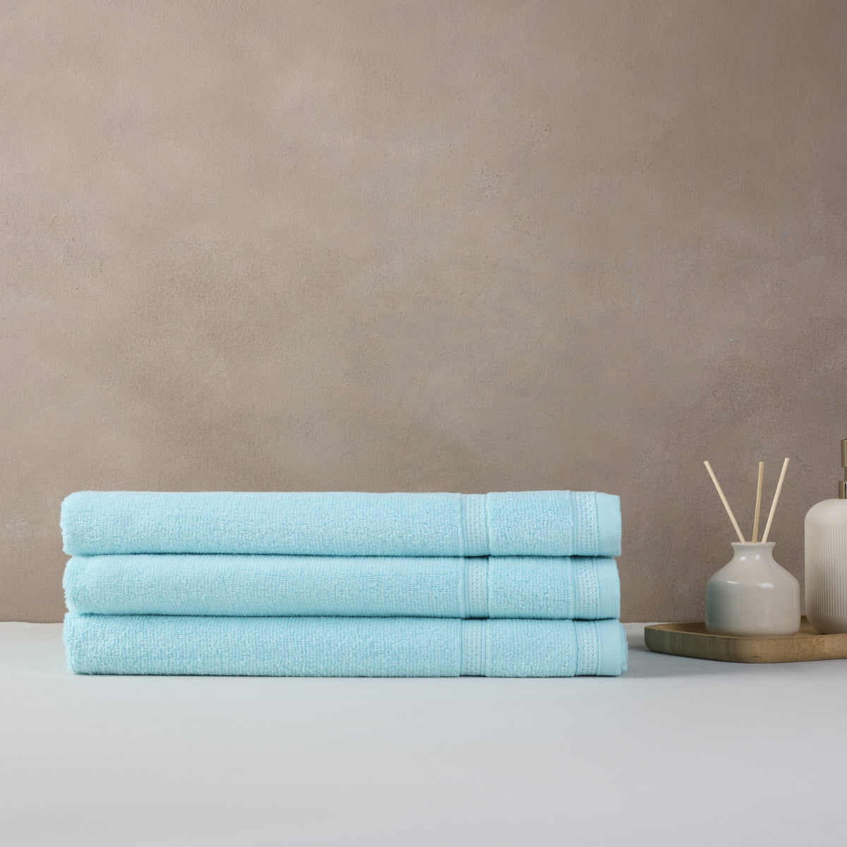 Zero Twist Cotton | Bath Towel (Pack of 3)| 500 GSM | Blue