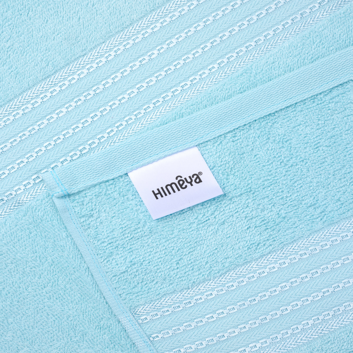 Classic Cotton|Bath Towel (Pack of 2) |380 GSM | Aqua Blue