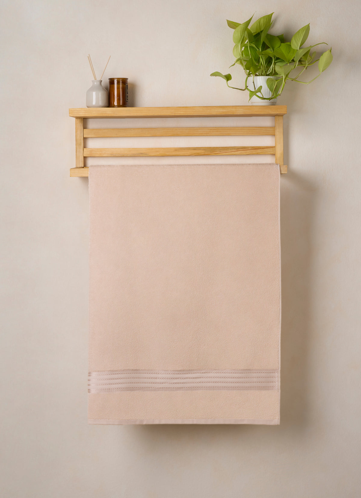 Classic Cotton|Bath Towel (Pack of 2) |380 GSM | Desert Sand