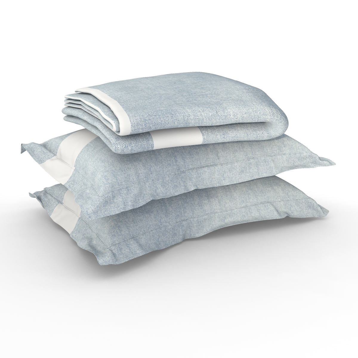The Exclusive Collection | Printed Double Bedsheet Set | 144 TC Cotton | Skyfade denim
