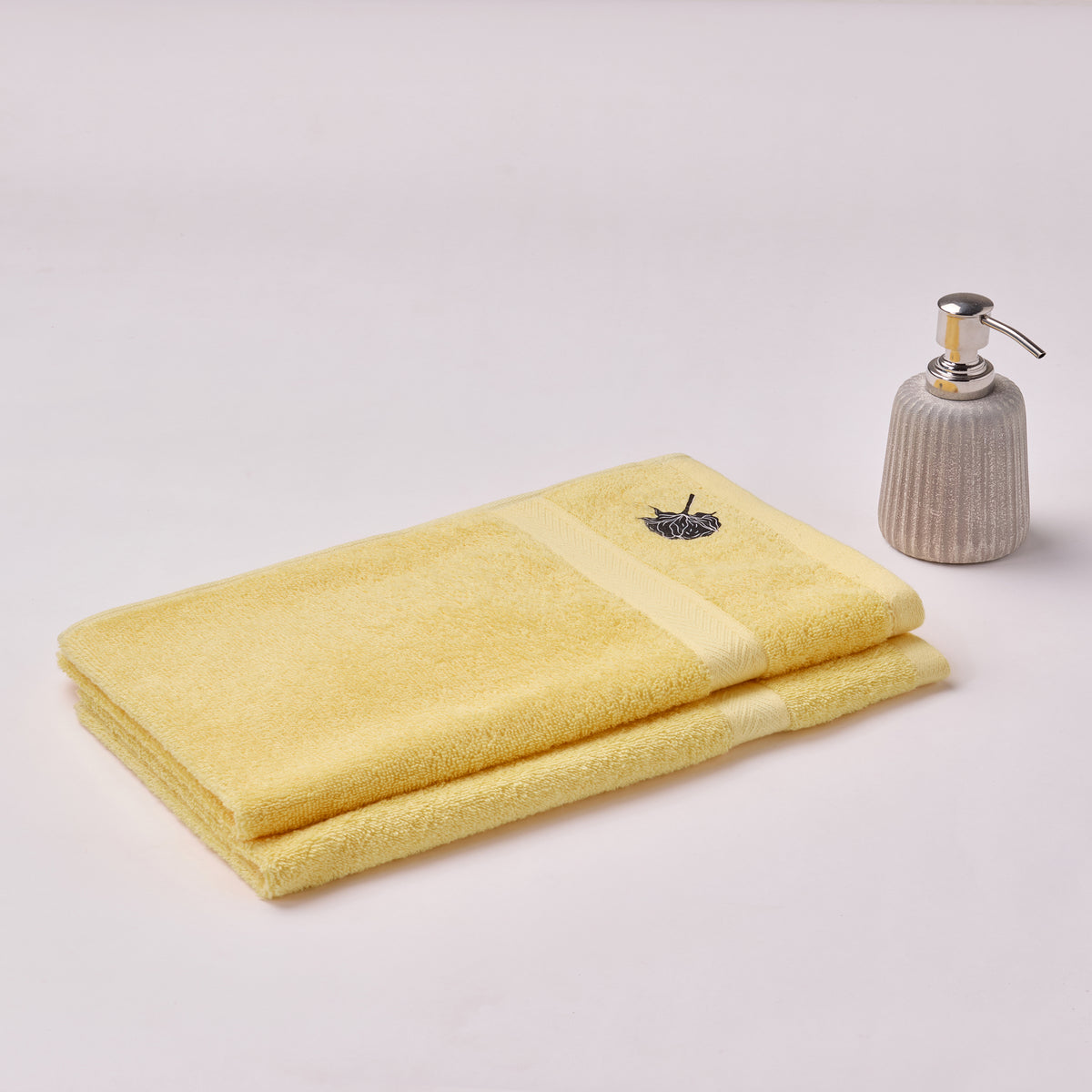 Elite Collection | Hand Towel(pack of 2) | 580 GSM | Yellow