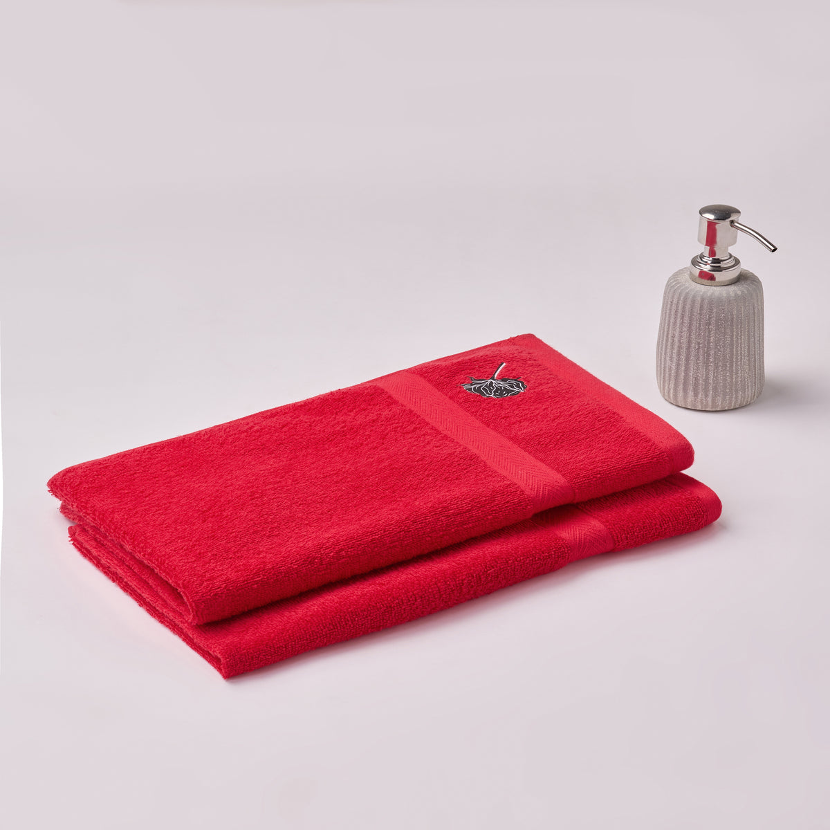 Elite Collection | Hand Towel(pack of 2) | 580 GSM | Red