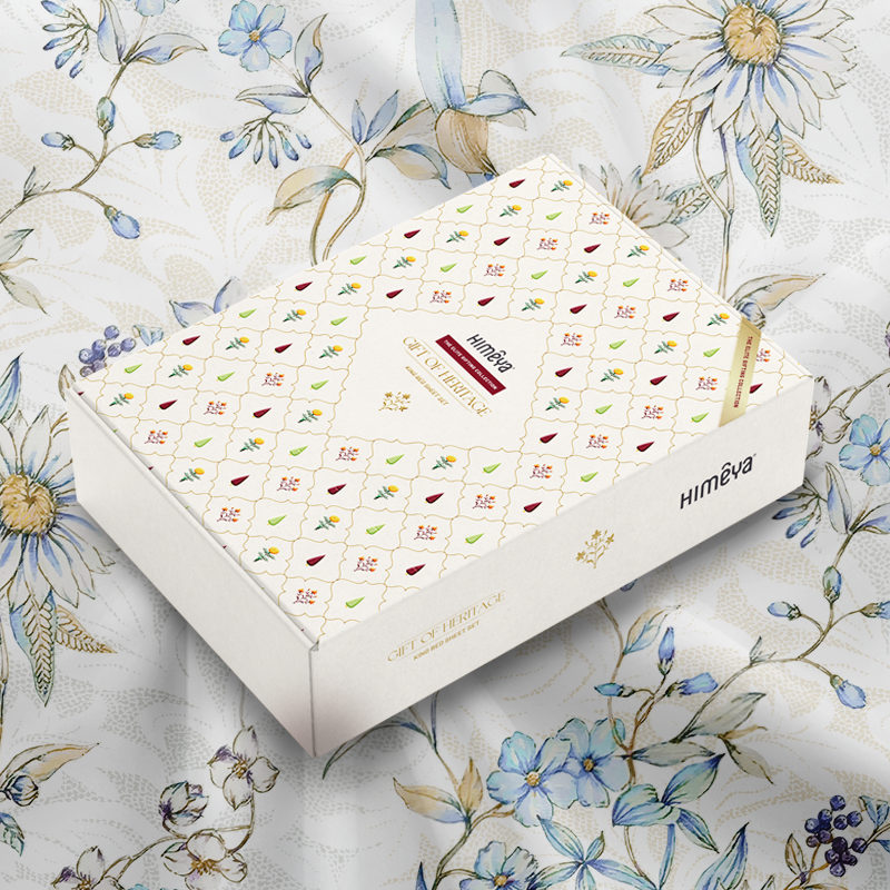 The Gifting Collection | King Bedsheet Set | 210 TC Cotton | Golden Brown