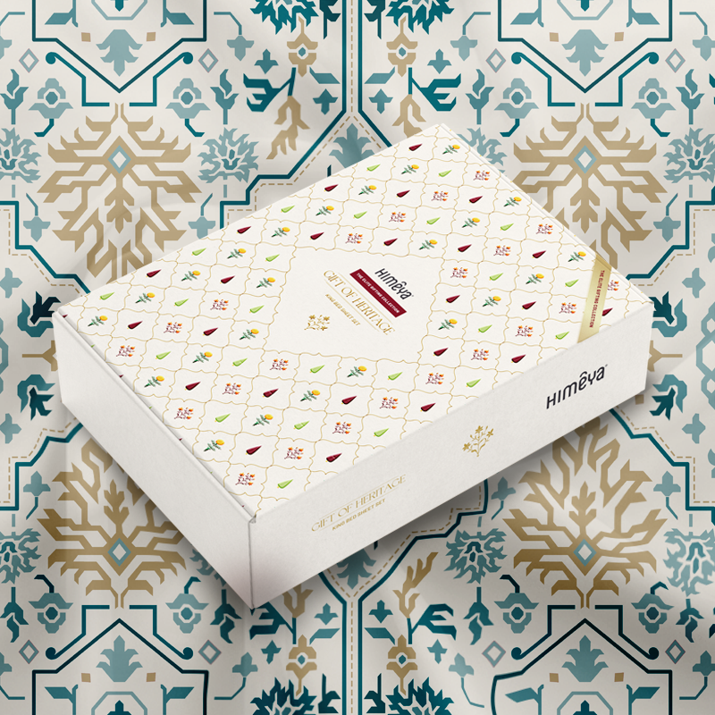 The Gifting Collection | King Bedsheet Set | 210 TC Cotton | Teal Blue