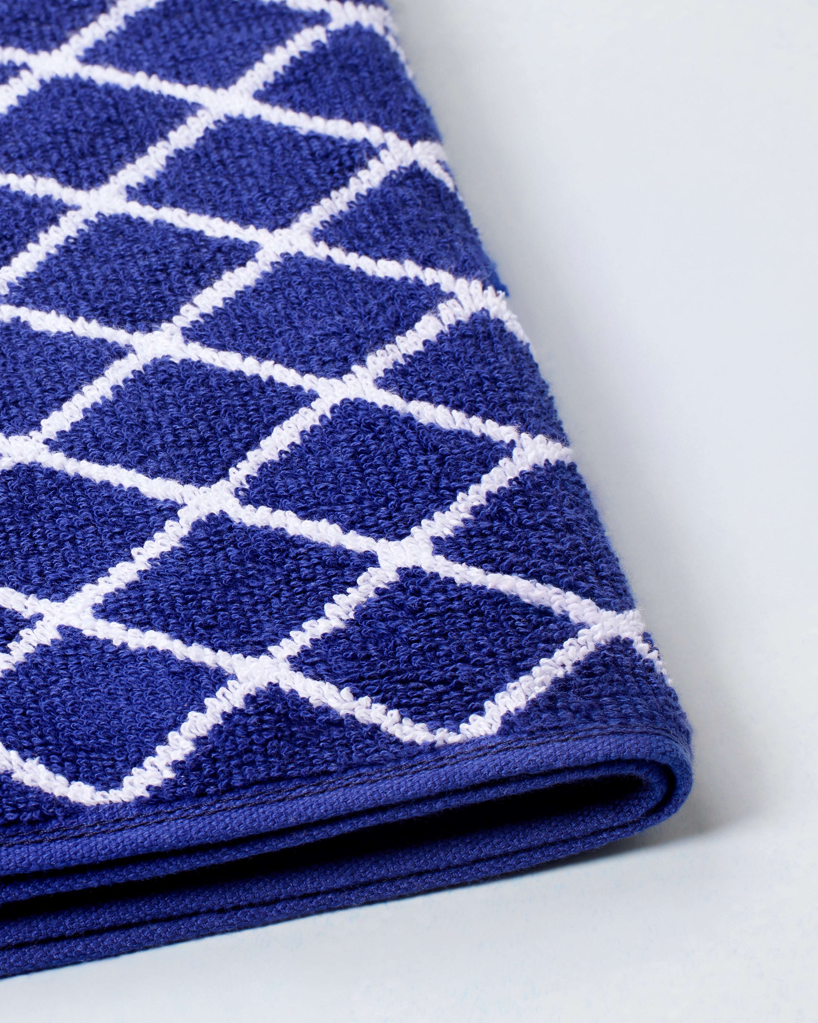 Himeya Fashion Lattice 500 GSM Bath Towel - Navy Blue