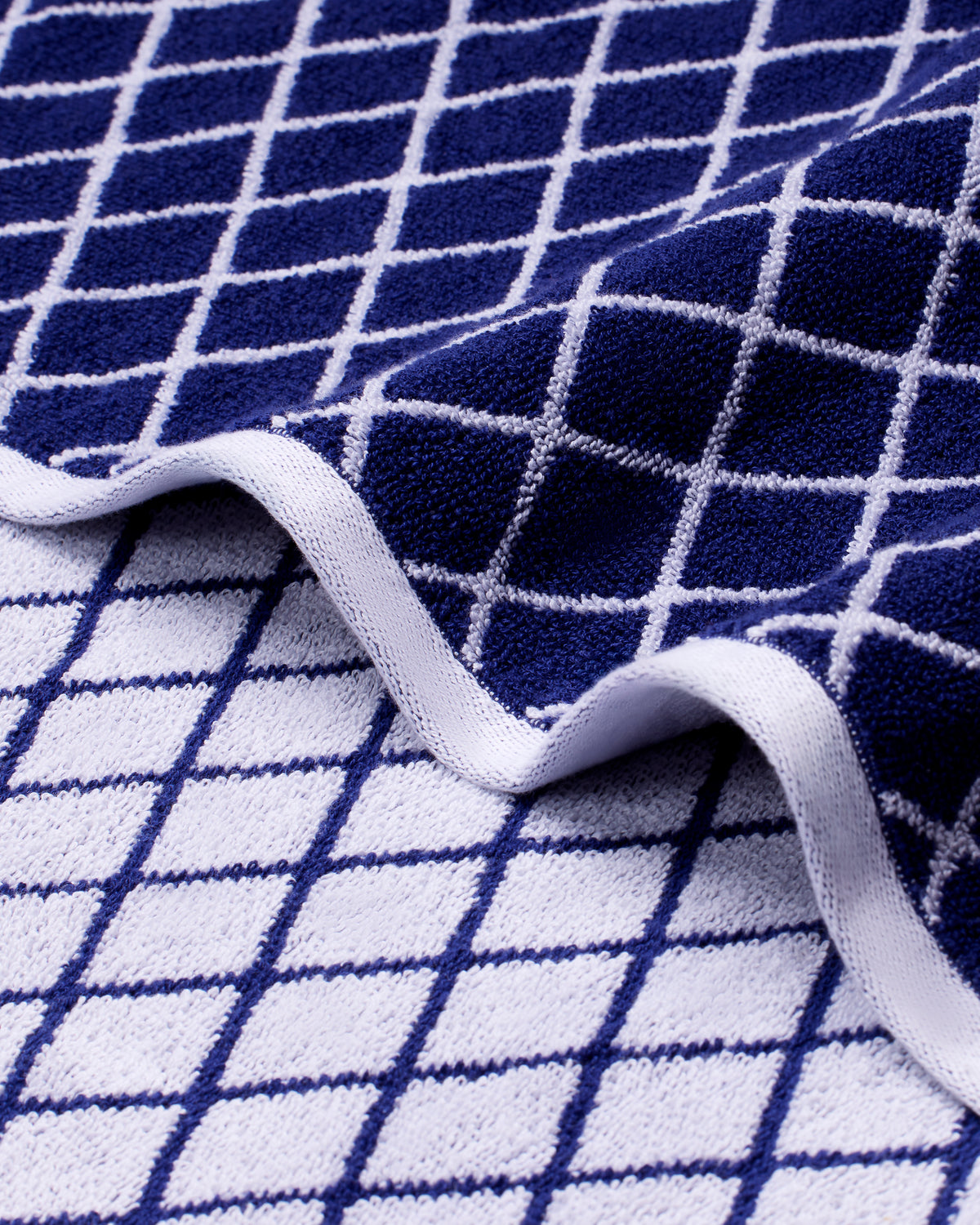 Himeya Fashion Lattice 500 GSM Bath Towel - Navy Blue