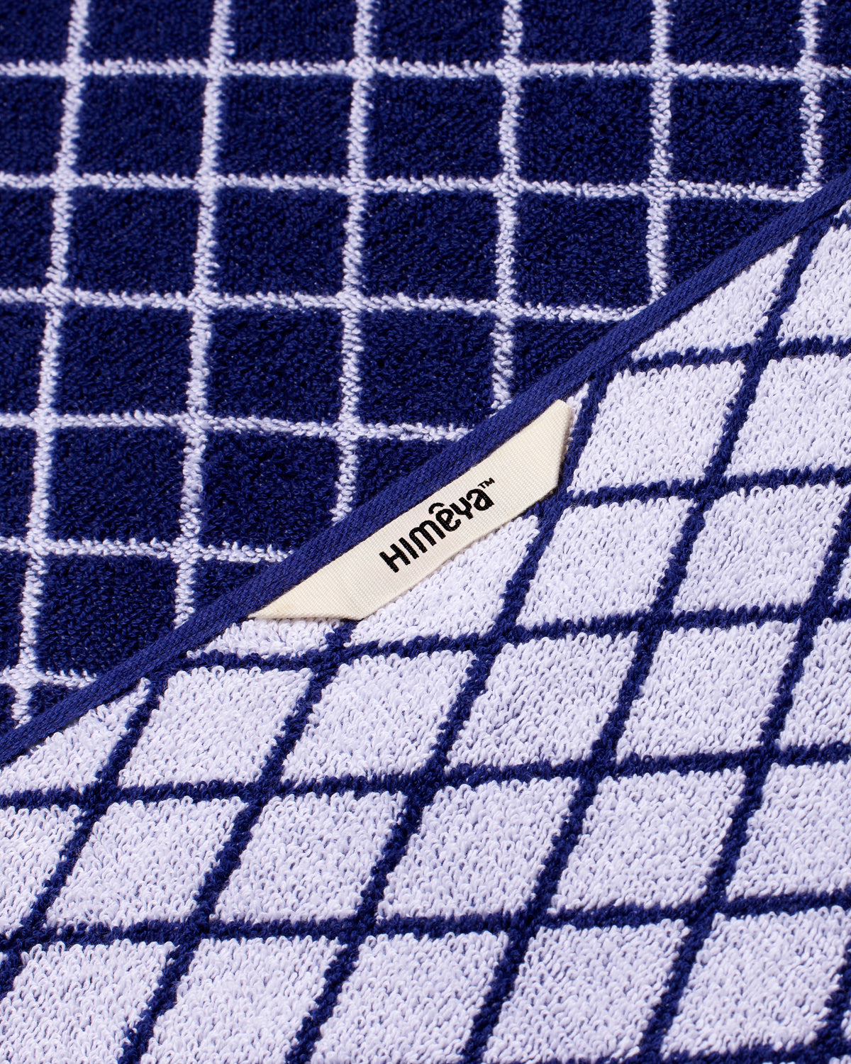 Himeya Fashion Lattice 500 GSM Bath Towel - Navy Blue
