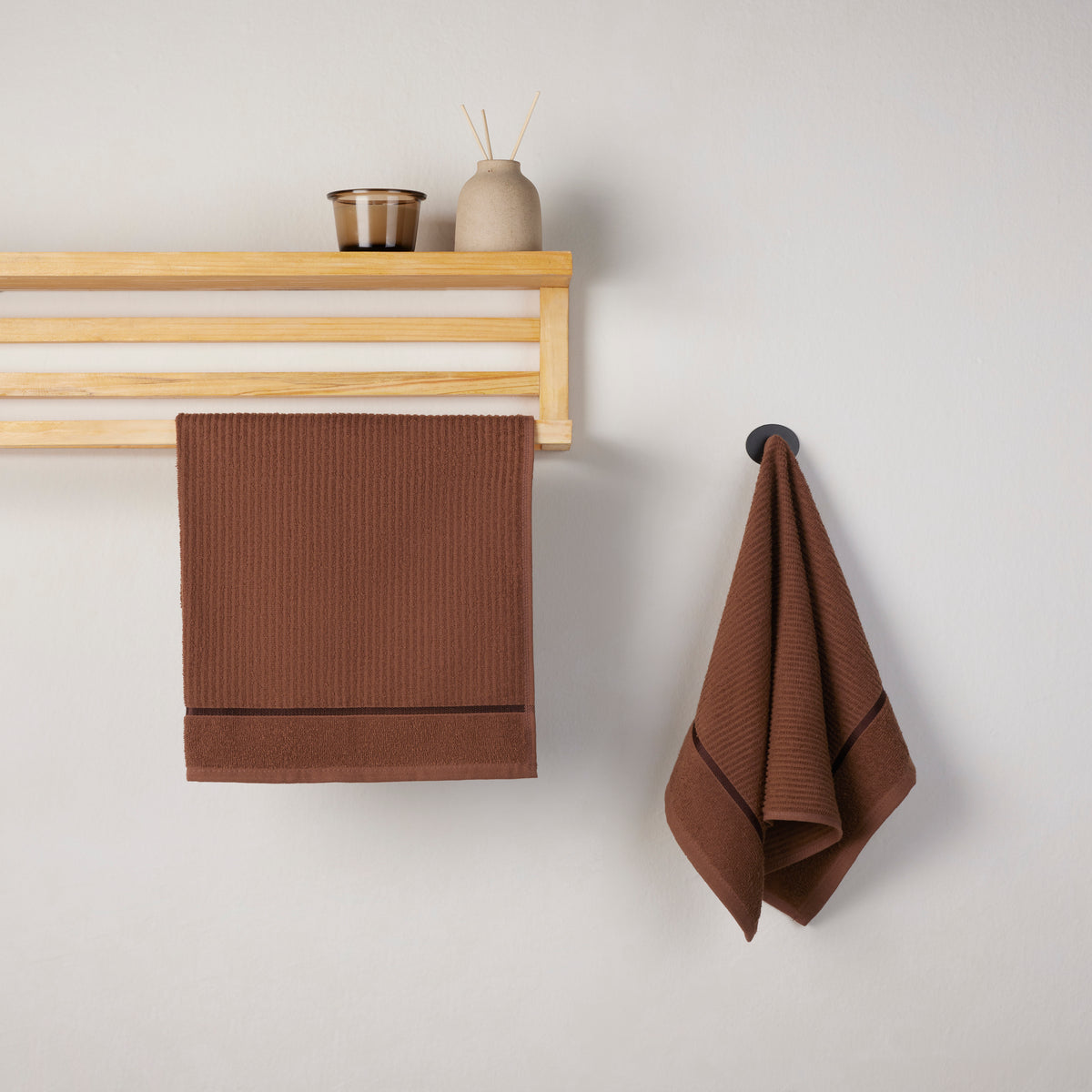 Comfort Collection | Face Towel | 300 GSM(Pack of 4)| Brown