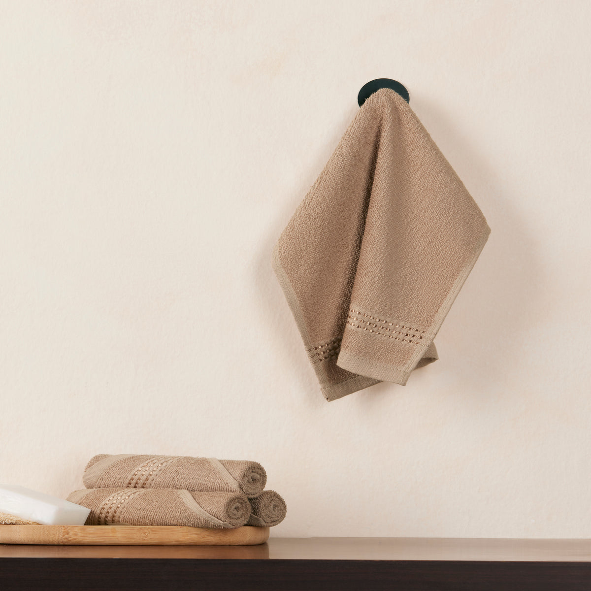 Comfort Collection | FaceTowel( Pack of 4)  320 GSM| Mocha Beige