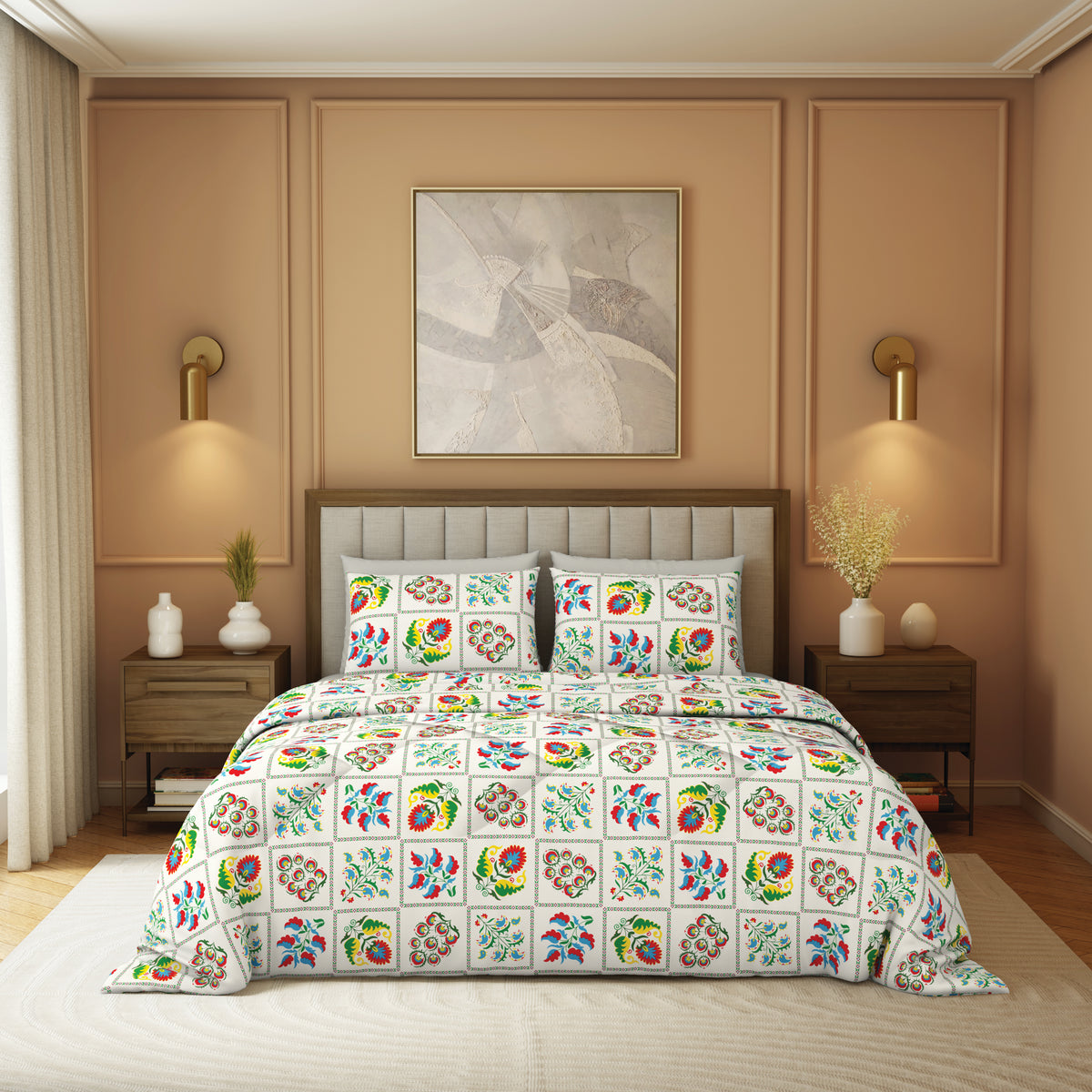 Elite Collection, Heritage | Double Comforter | 180 TC Cotton - Winter White - by Himeya