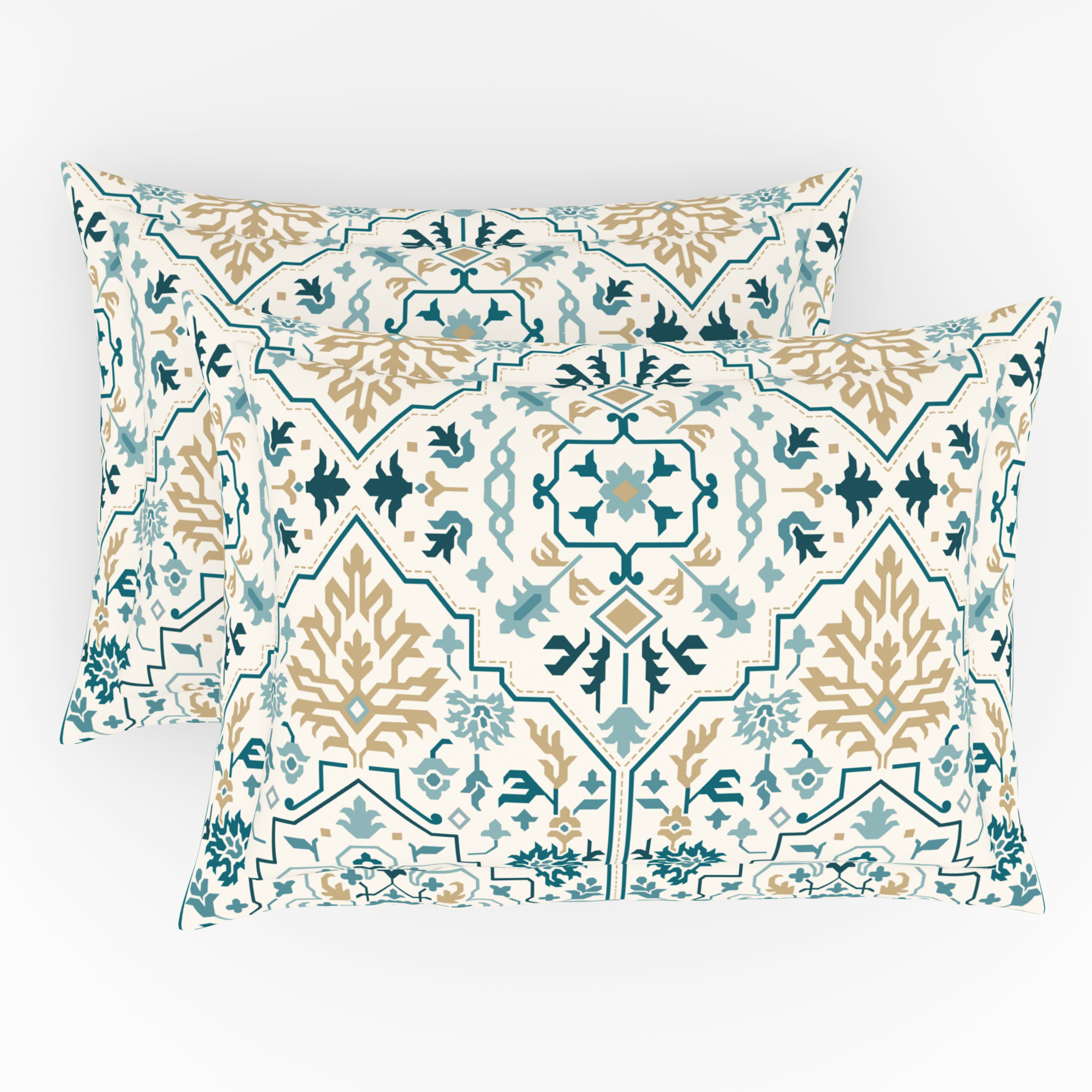 The Gifting Collection | King Bedsheet Set | 210 TC Cotton | Teal Blue