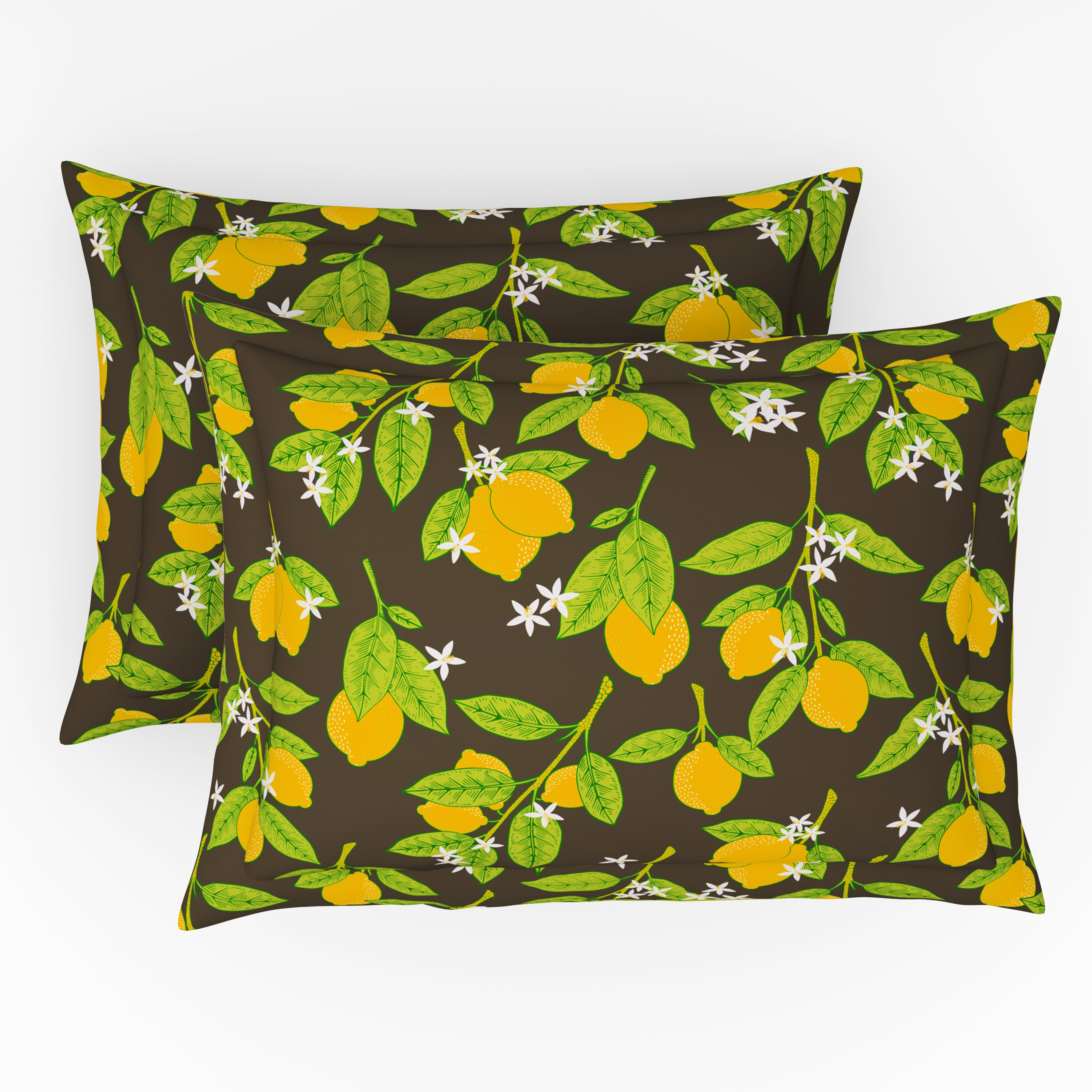 Elite Collection, Botanical Wonder | Printed King Bedsheet Set | 180 TC Cotton -Charcoal Gold  by Himeya