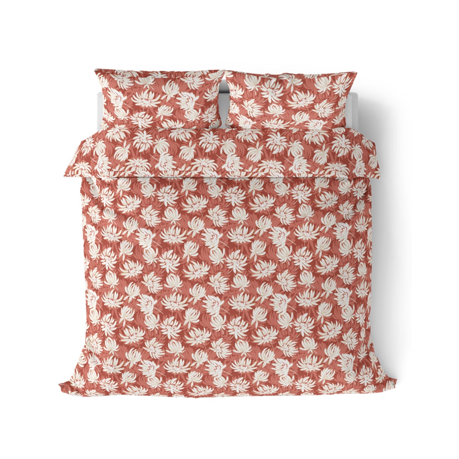 The Comfort Collection | Printed King Bedsheet Set | 120 TC Cotton | Rosewood
