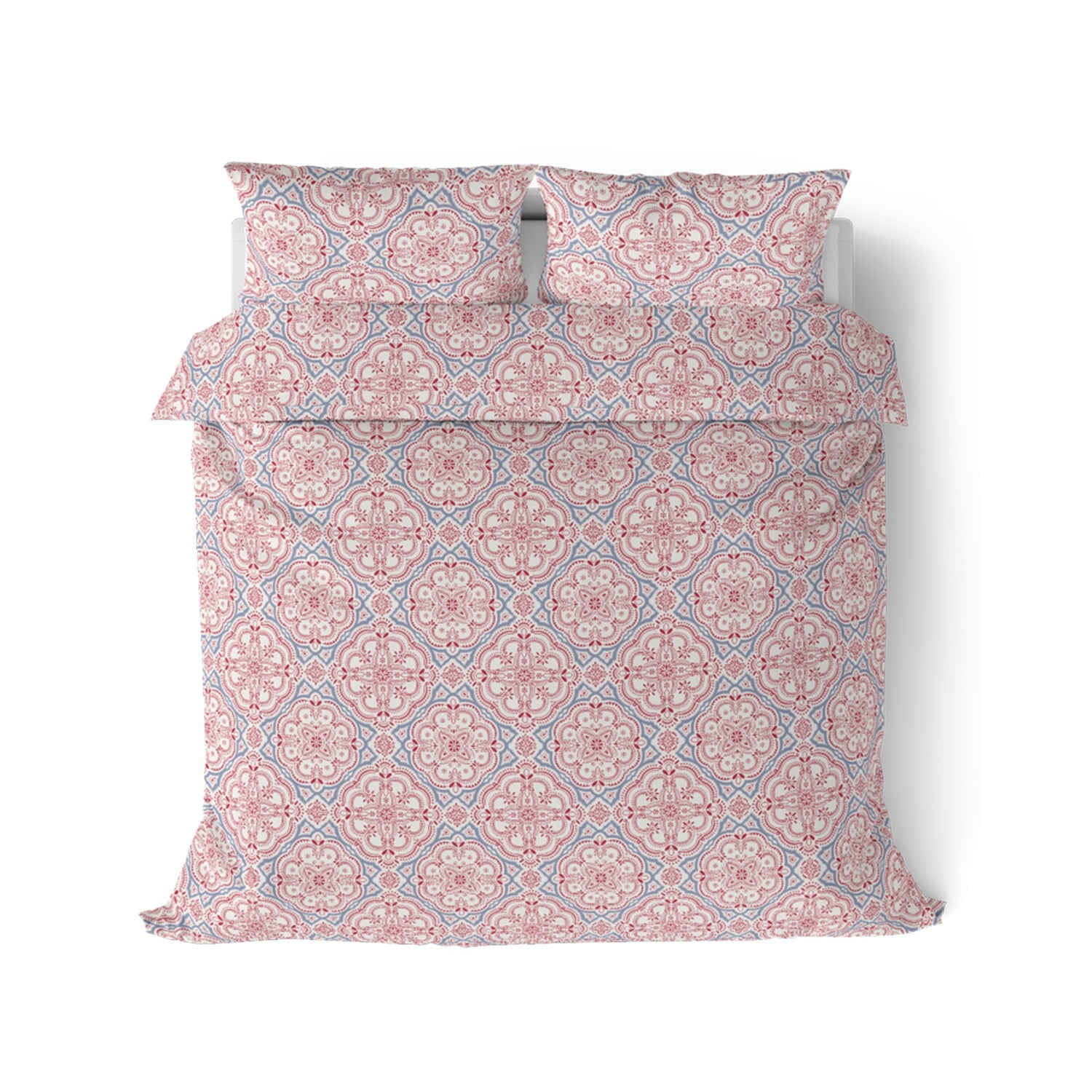 Comfort Collection, Classic | Printed King Bedsheet Set | 144 TC Cotton - Fuchsia Pink by Himeya