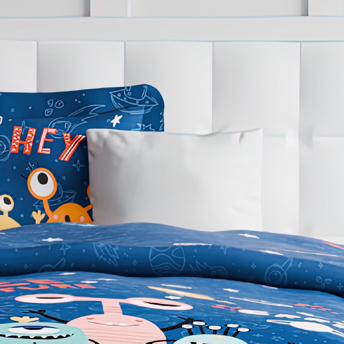 The Play Collection | Printed Double Bedsheet Set | 180 TC Cotton | Monster Mash