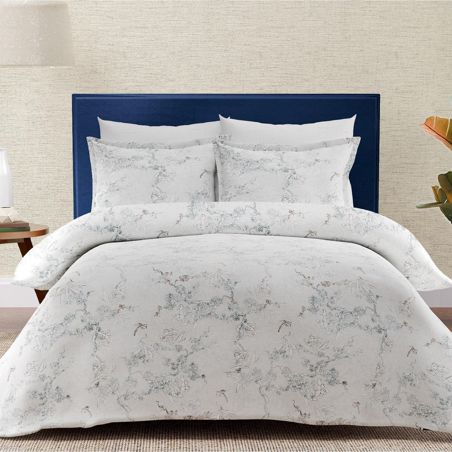 Himeya 100% Cotton Royale 300 TC King Size Sheet Set - Cloud Gray