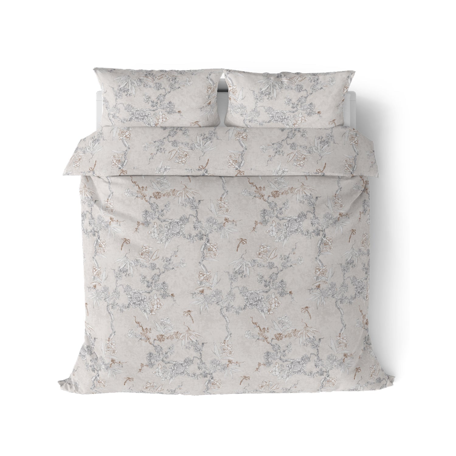 Himeya 100% Cotton Royale 300 TC King Size Sheet Set - Cloud Gray