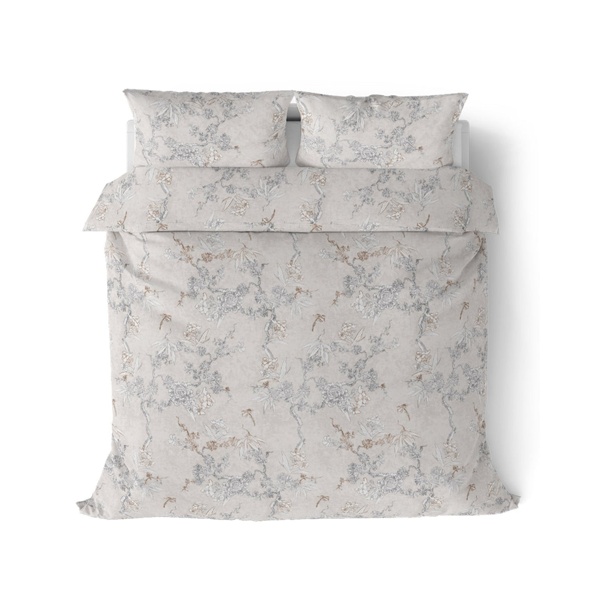 The Royale Collection | King Bedsheet Set | 300 TC Cotton | Cloud Gray