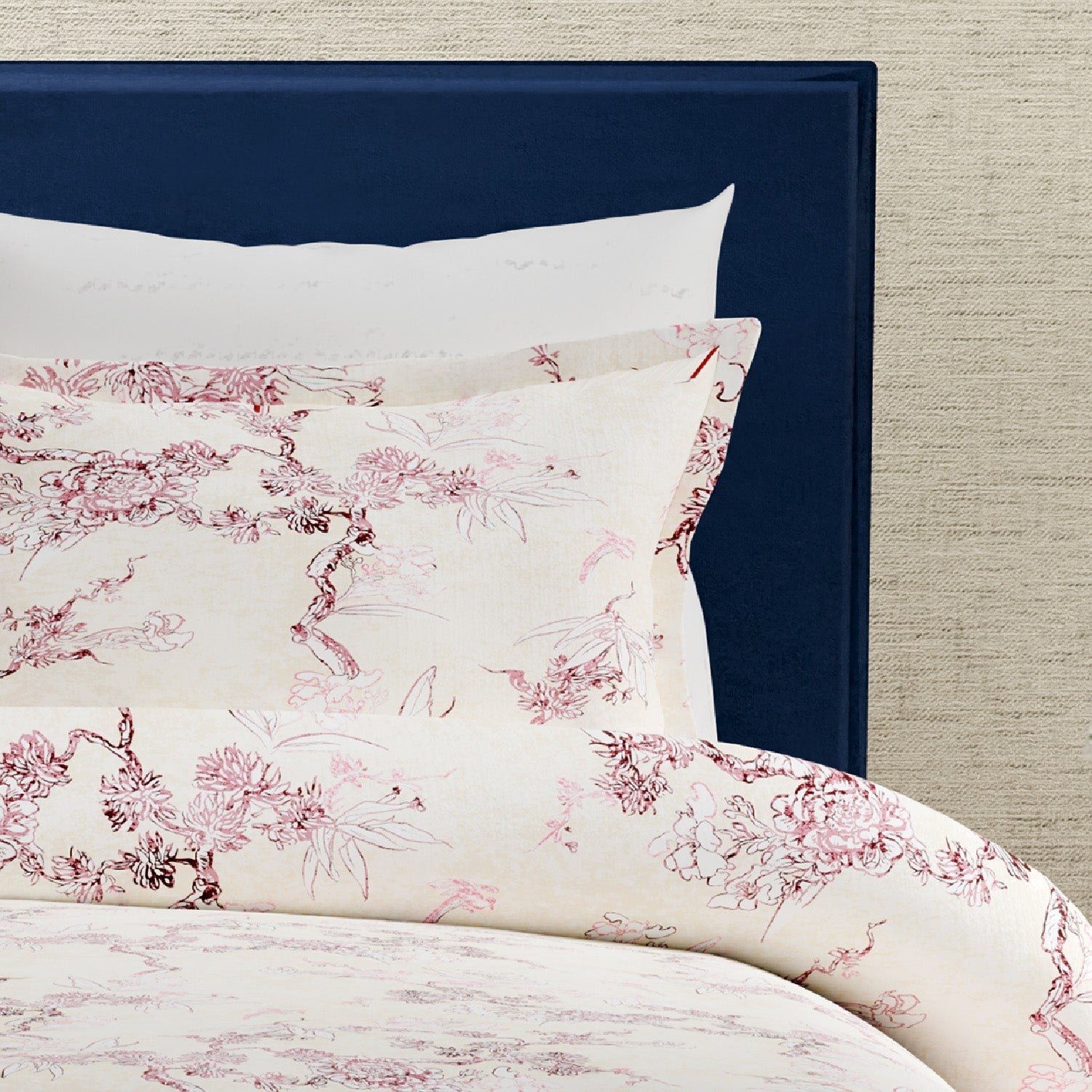 The Royale Collection | King Bedsheet Set | 300 TC Cotton | Crimson Red