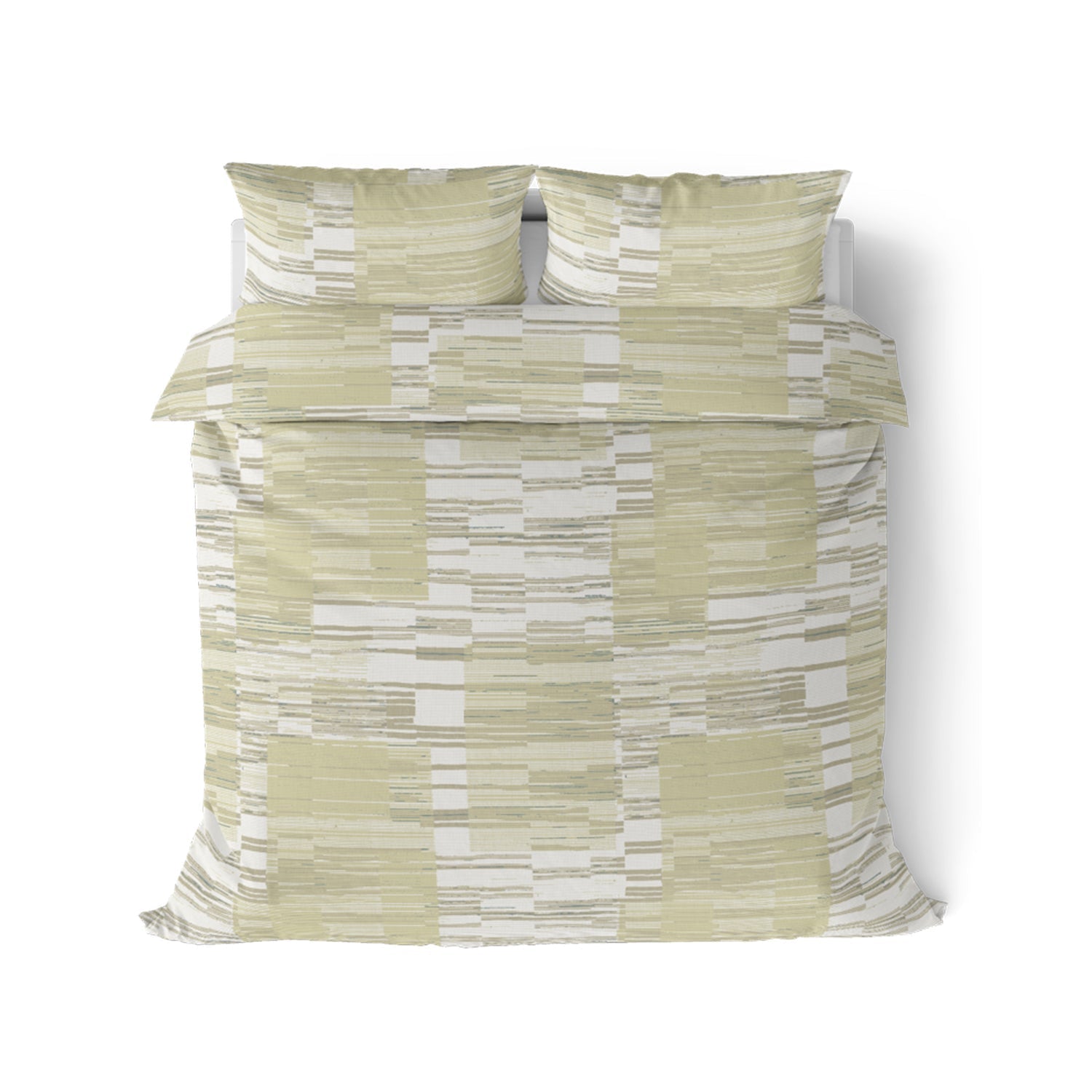 Himeya 100% Cotton Modern Canvas 300 TC King Size Sheet Set - Green Olive