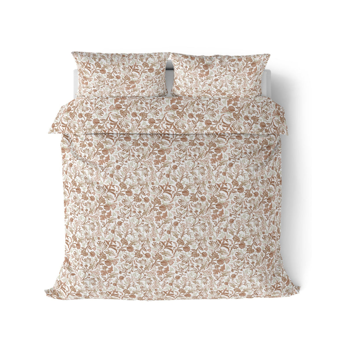 The Elite Collection | Printed King Bedsheet Set | 180 TC Cotton  | Gold Rust