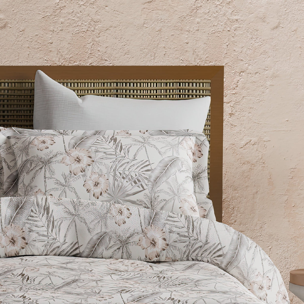 The Elite Collection | Printed King Bedsheet Set | 180 TC Cotton | Latte