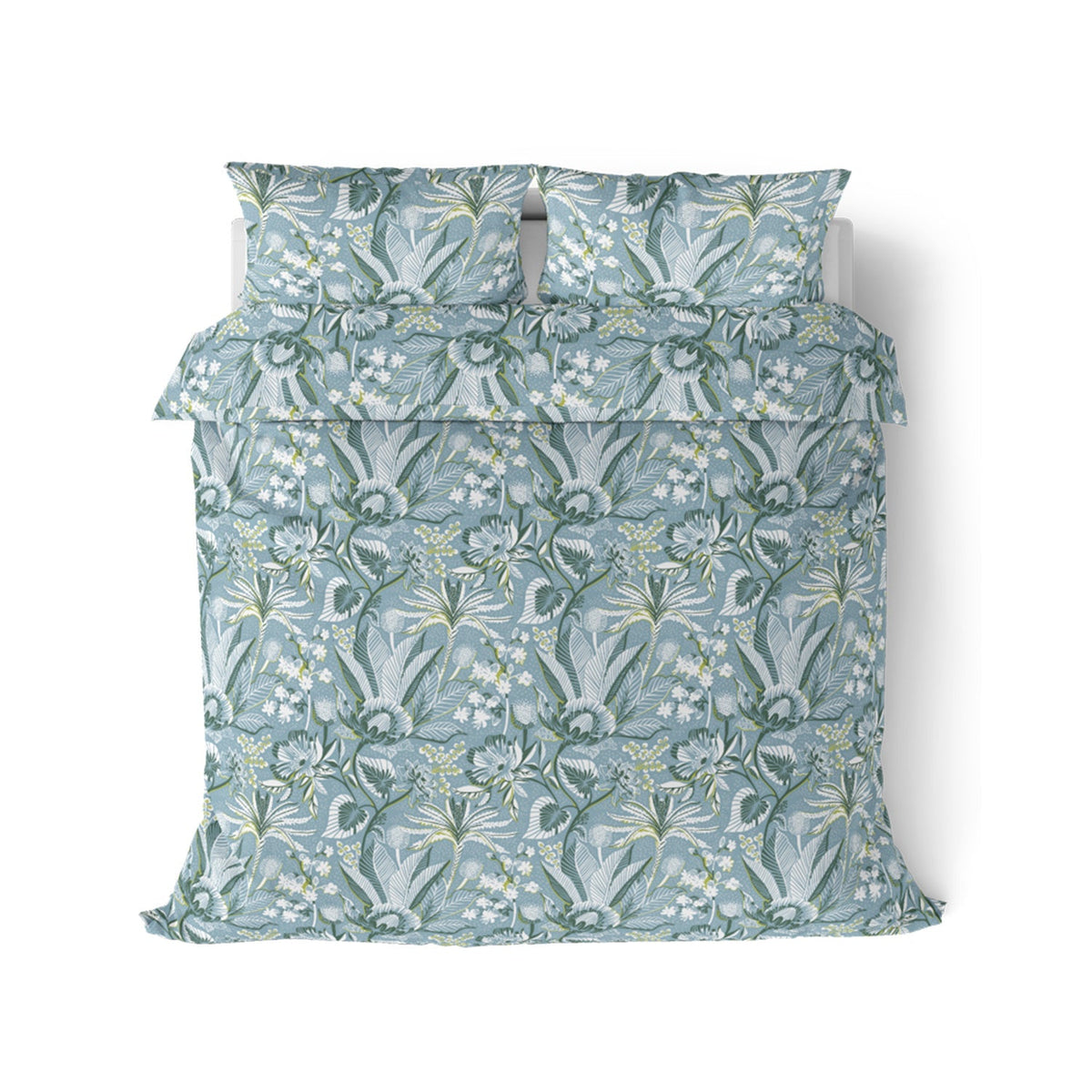 The Elite Collection | Printed King Bedsheet Set | 180 TC Cotton  | Serene Blue