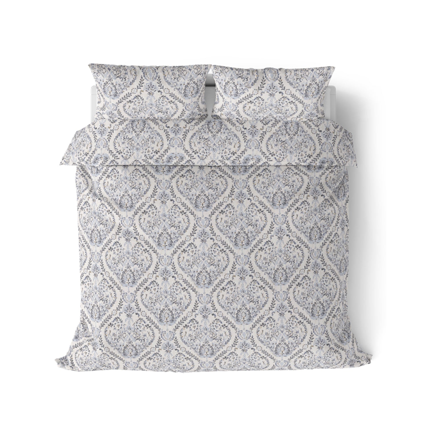 The Elite Collection | Printed King Bedsheet Set | 180 TC Cotton | Calm Blue
