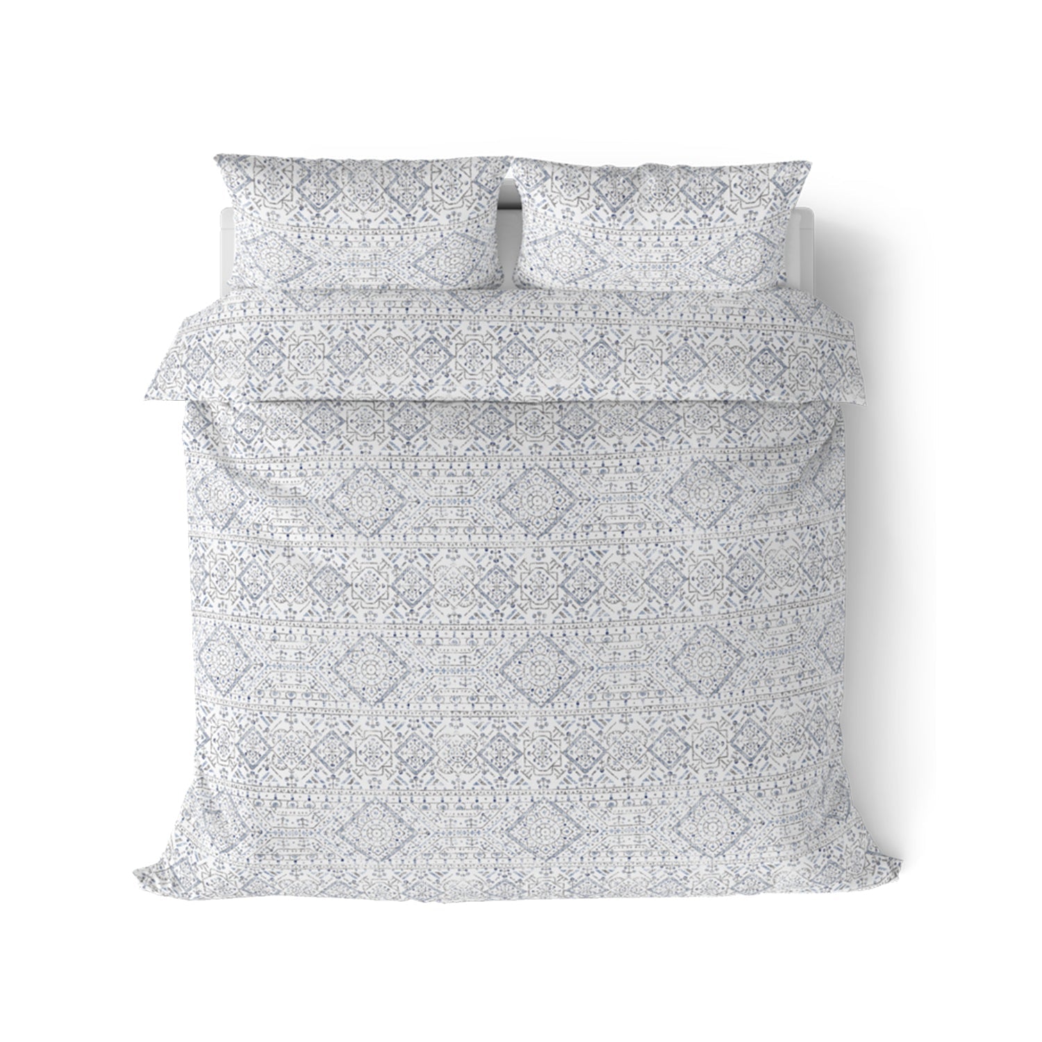 The Elite Collection | Printed King Bedsheet Set | 180 TC Cotton | Slate Gray