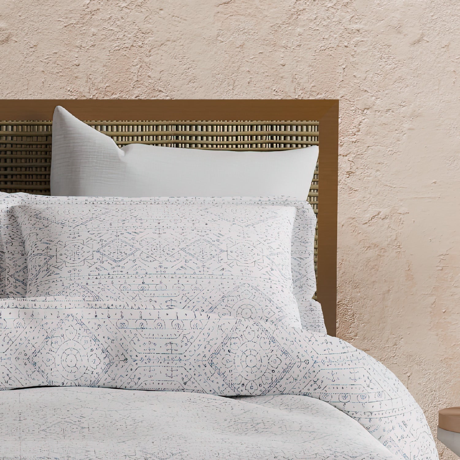 The Elite Collection | Printed King Bedsheet Set | 180 TC Cotton | Slate Gray